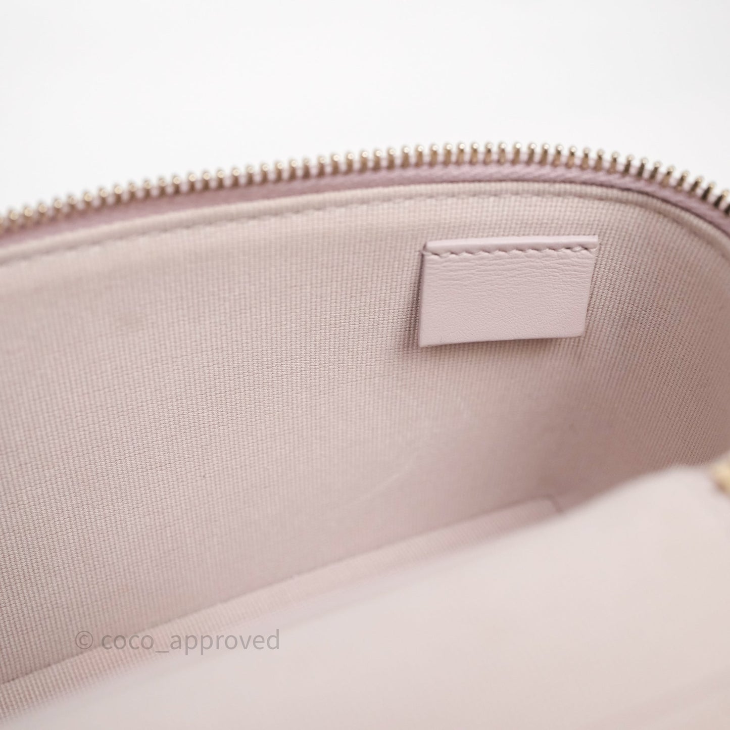 Chanel Top Handle Long Vanity with Chain Lilac Caviar Gold Hardware