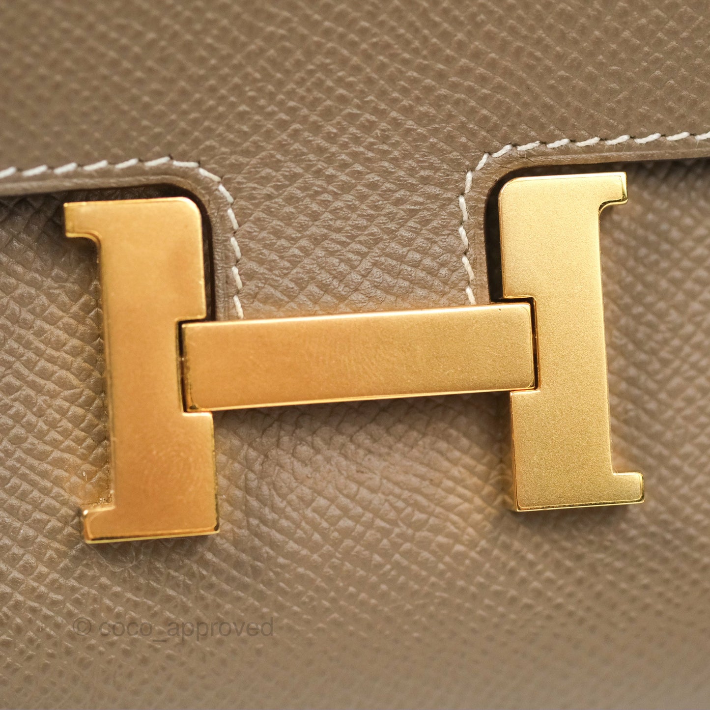 Hermès Constance To Go Wallet Etoupe Epsom Gold Hardware