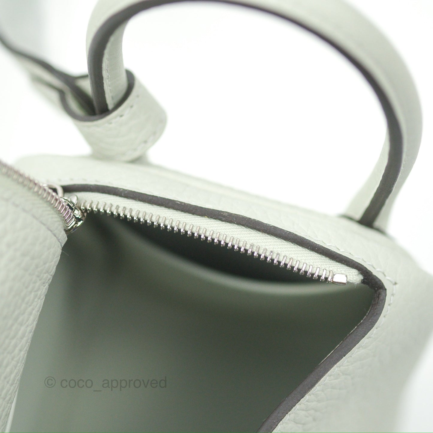 Hermès Mini Lindy 20 Gris Neve Clemence Palladium Hardware