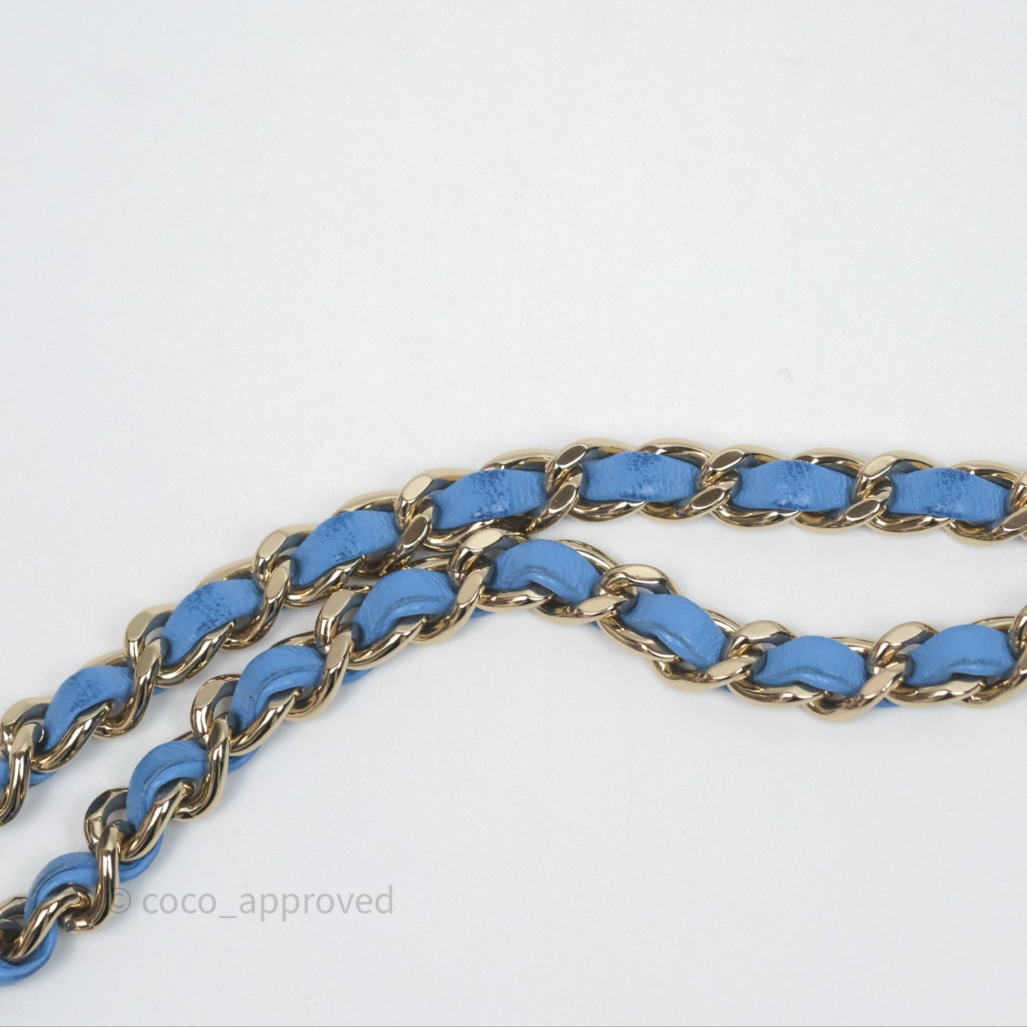 Chanel Top Handle Mini Rectangular Flap Blue Lambskin Gold Hardware