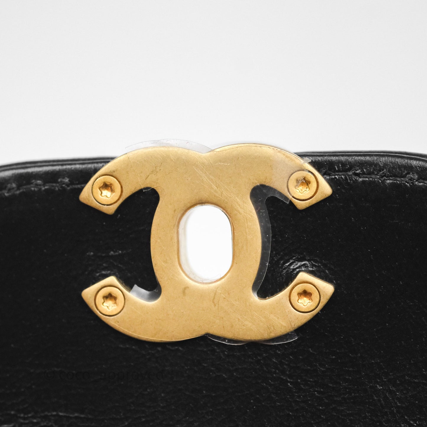 Chanel Kelly Bag Quilted Black Shiny Crumpled Calfskin Aged Gold Hardware