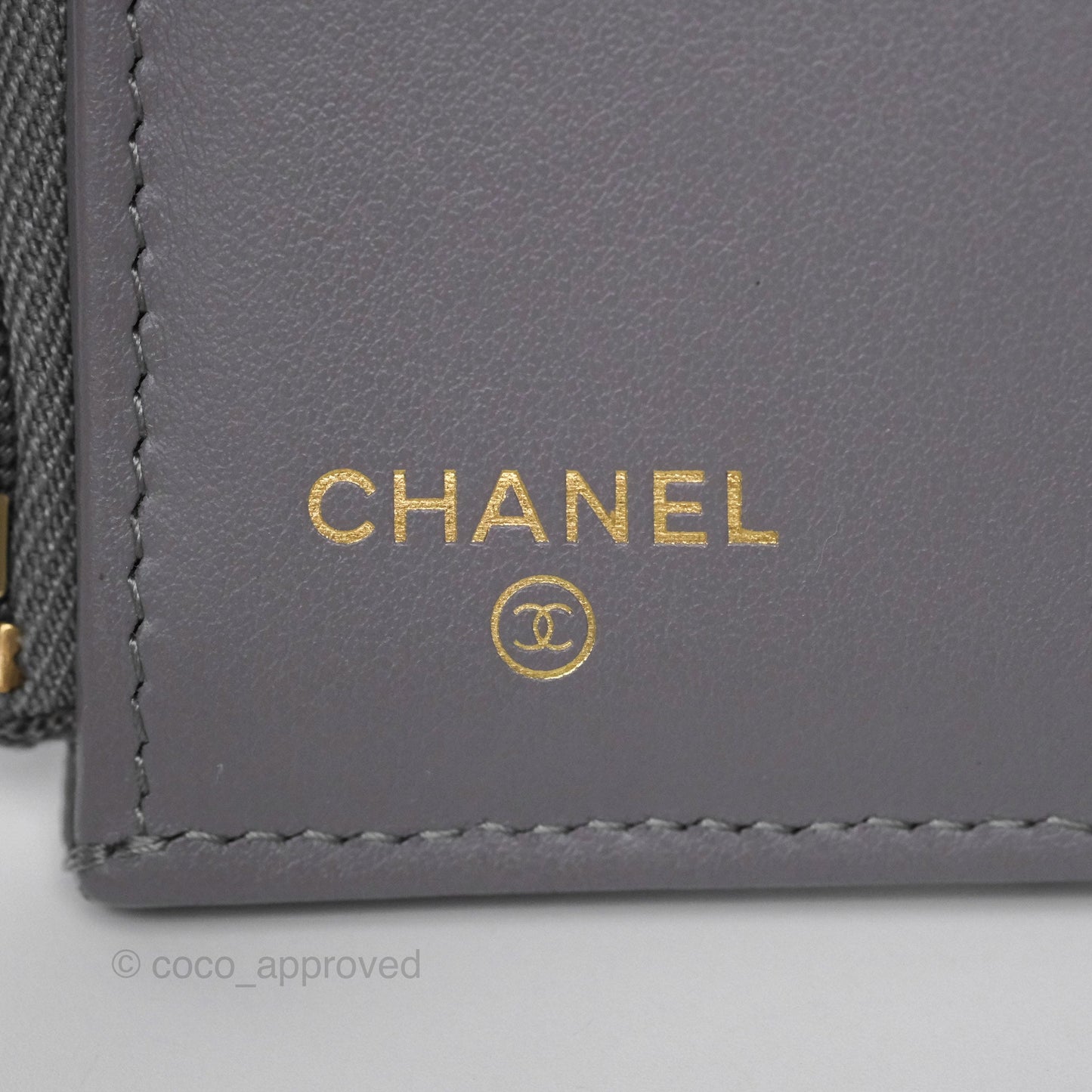 Chanel Classic Short Flap Wallet Grey Caviar Gold Hardware