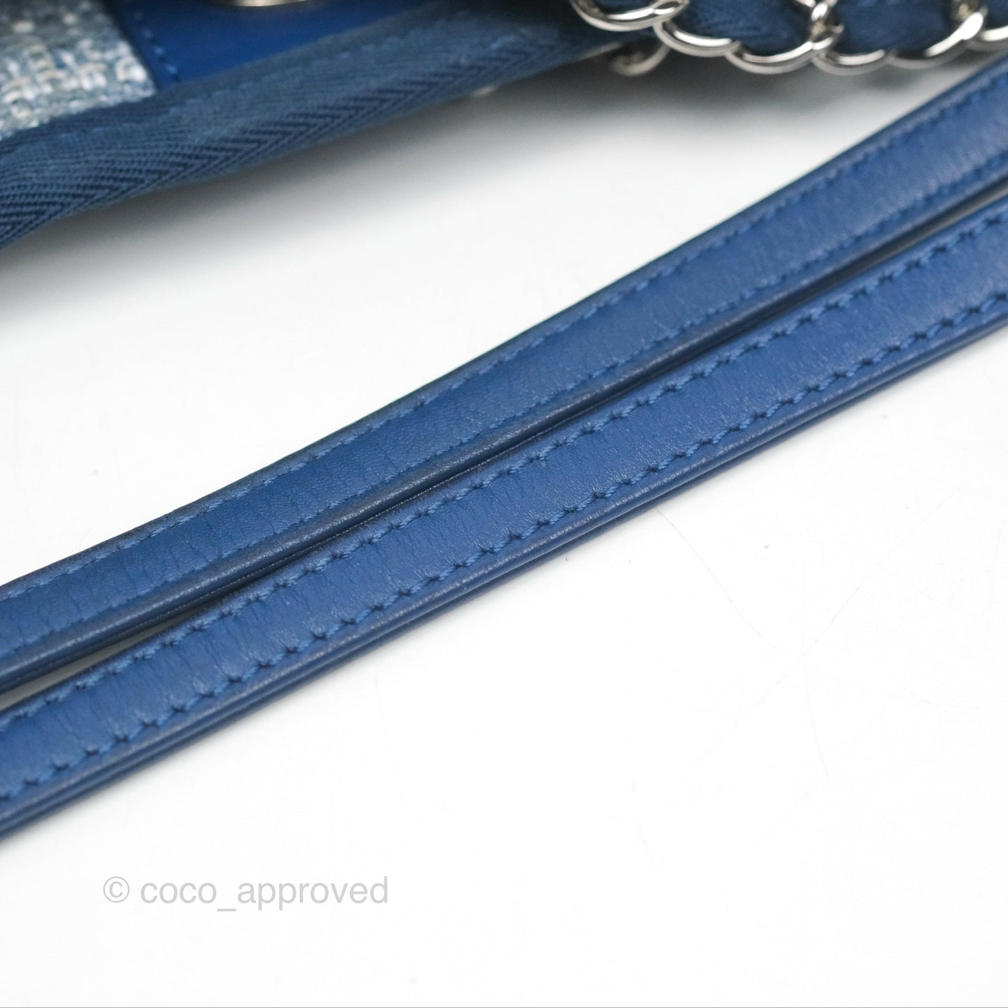 Chanel Medium Deauville Tote Blue Canvas