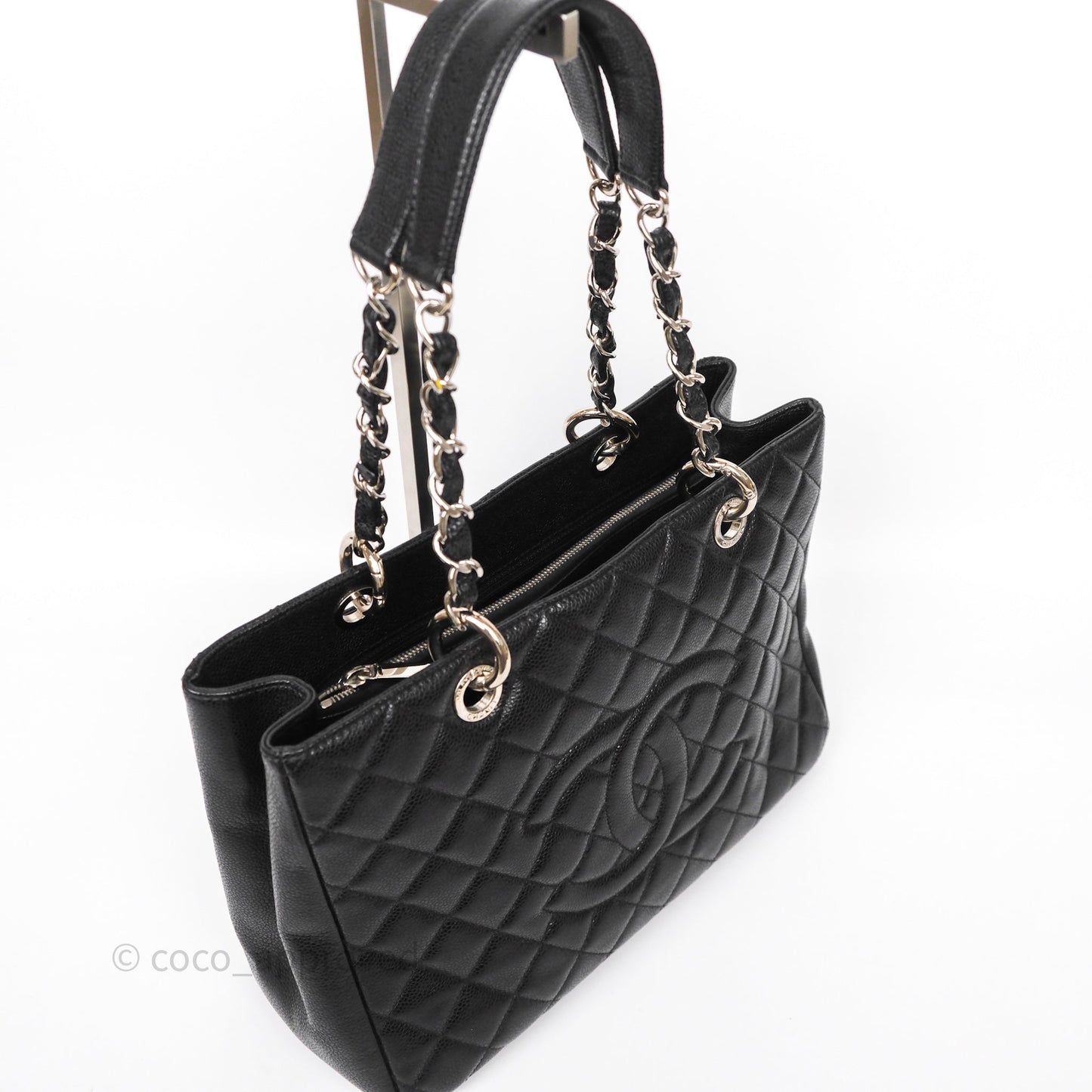 Chanel GST Black Caviar Silver Hardware