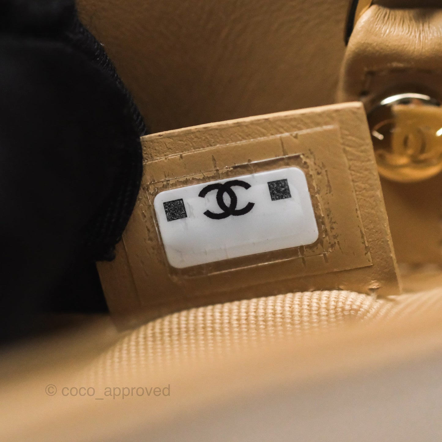 Chanel Nano 31 Beige Shiny Lambskin Gold Hardware