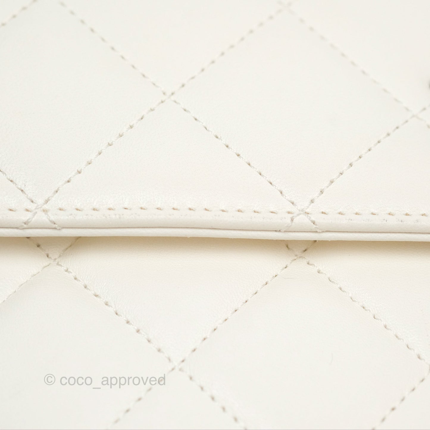 Chanel Trendy CC Small White Lambskin Black Hardware