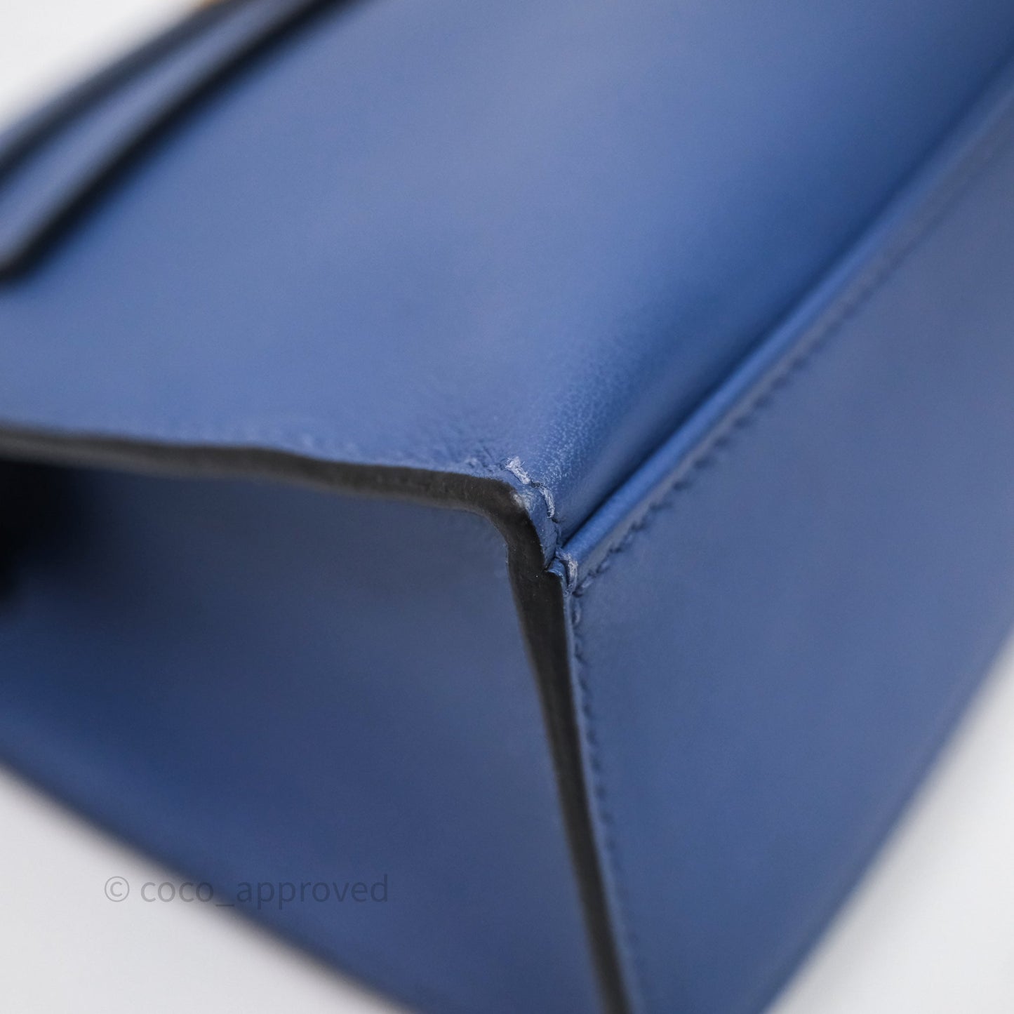 Hermès Kelly Pochette Clutch Bleu Brighton 7E Swift Gold Hardware