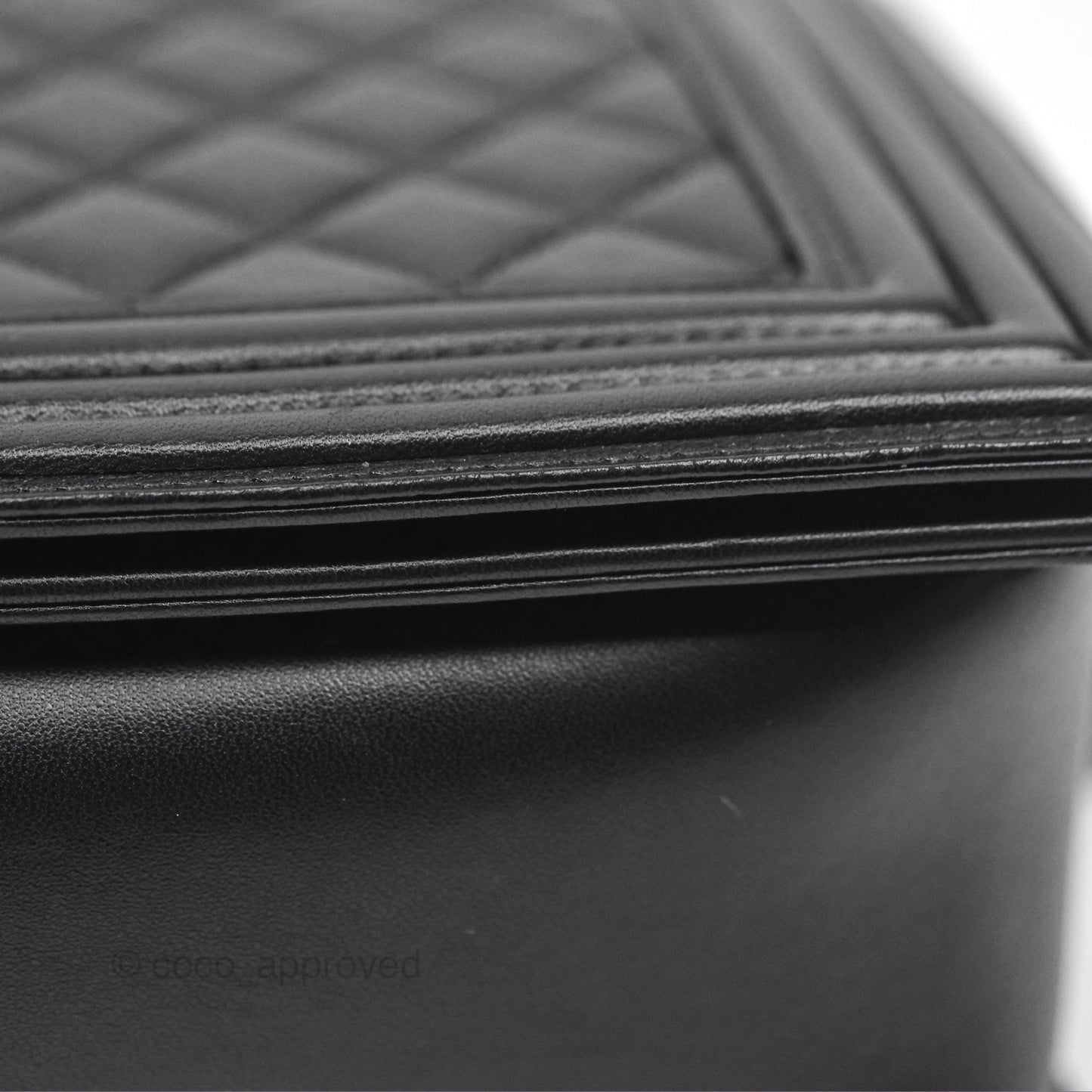 Chanel Quilted New Medium Boy Black Lambskin Ruthenium Hardware