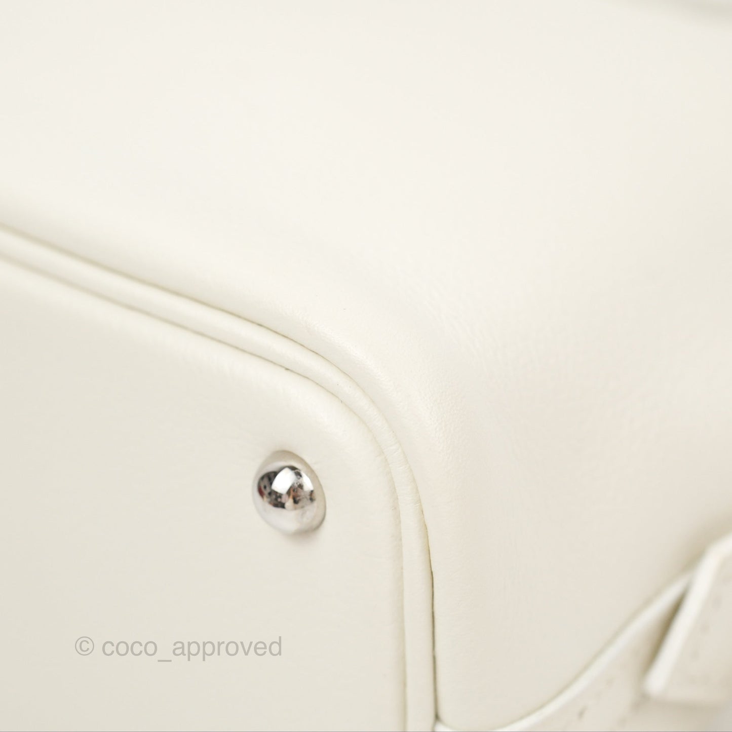 Hermès Mini Bolide 1923 White/Lime Evercolor Palladium Hardware