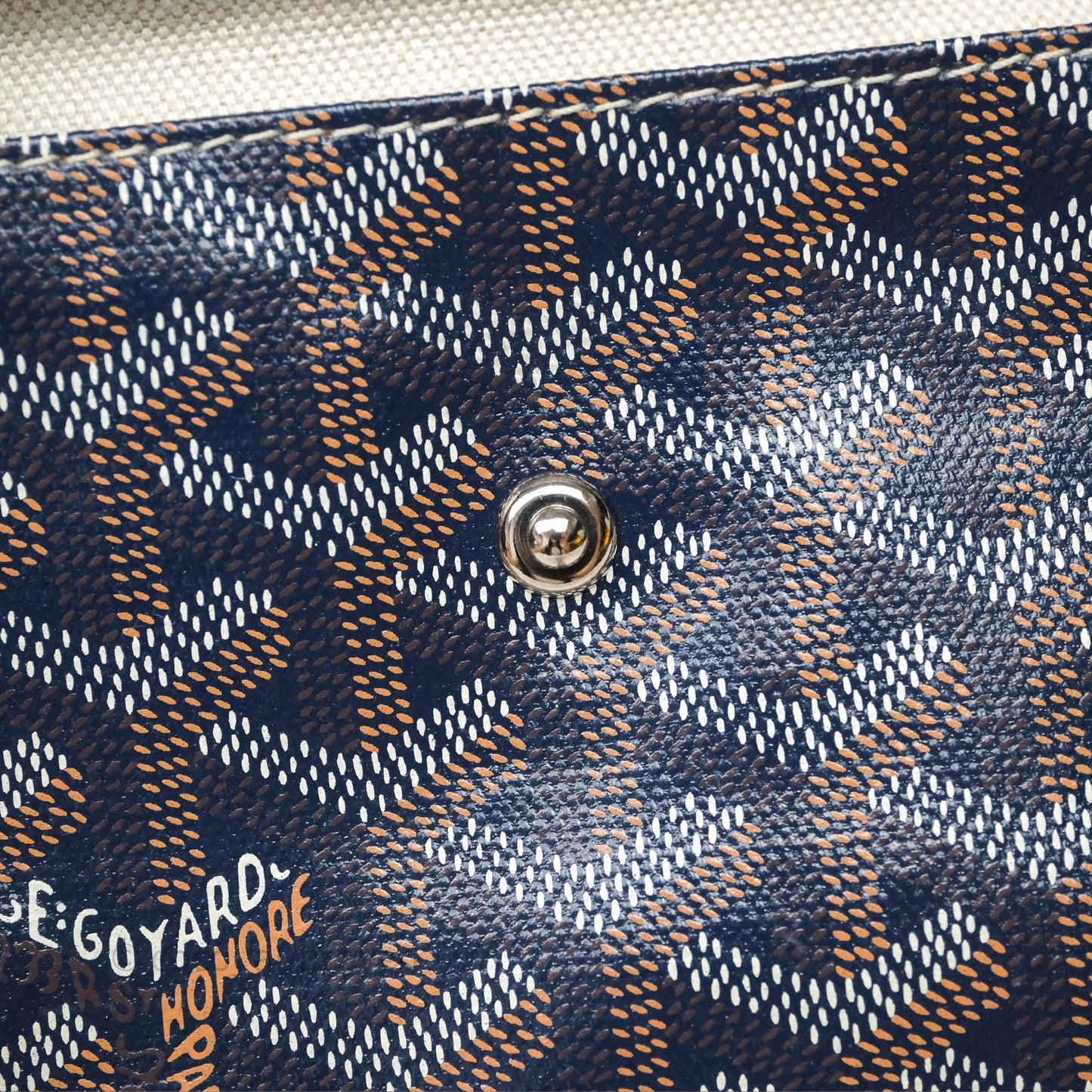 Goyard St. Louis Tote PM Navy/Tan