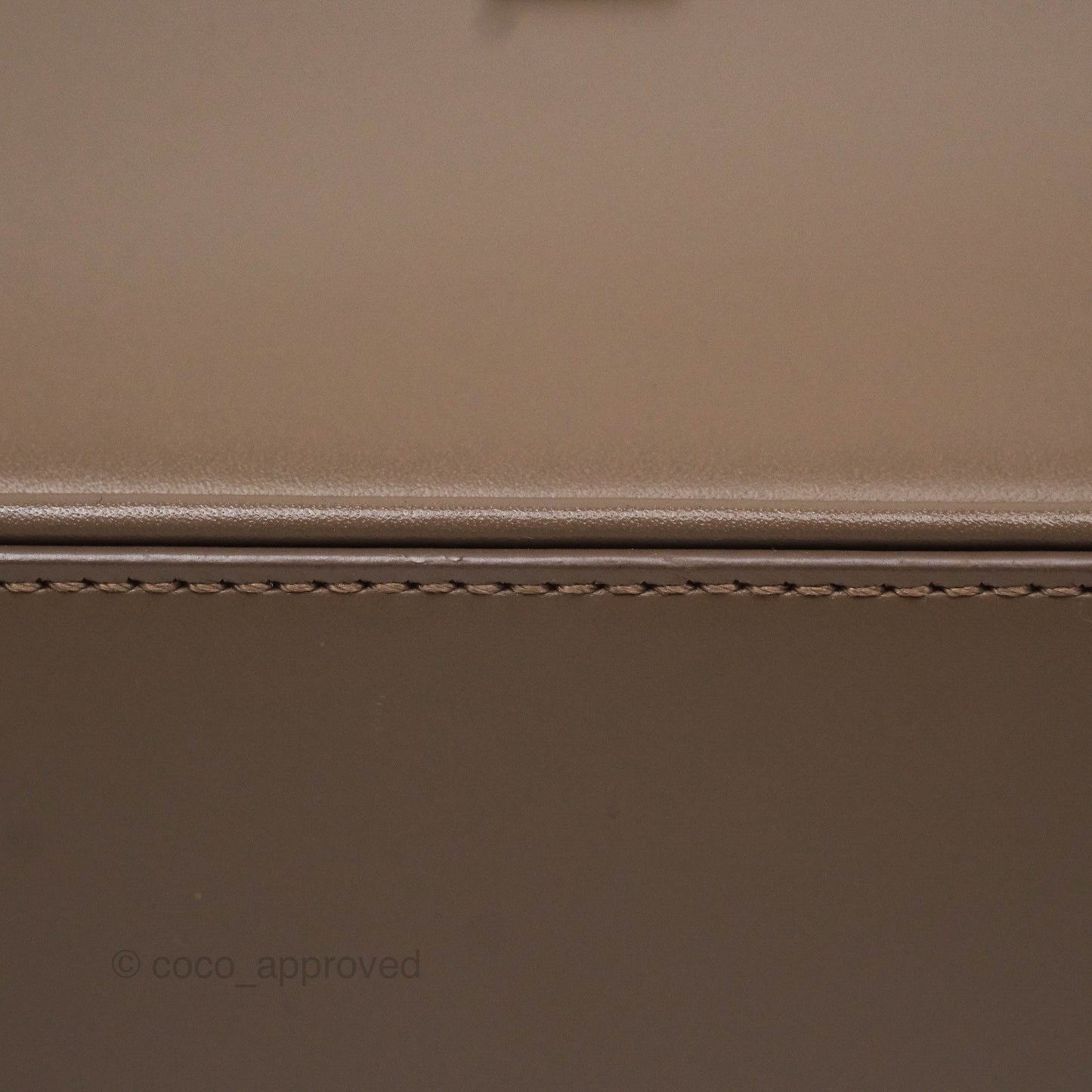 Saint Laurent Le 5 À 7 Taupe Calfskin Bronze Brass Hardware
