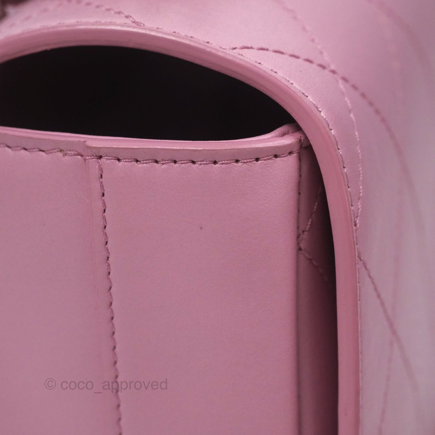 Chanel Stitched Ring My Bag Flap Crossbody Pink Calfskin Silver Hardware