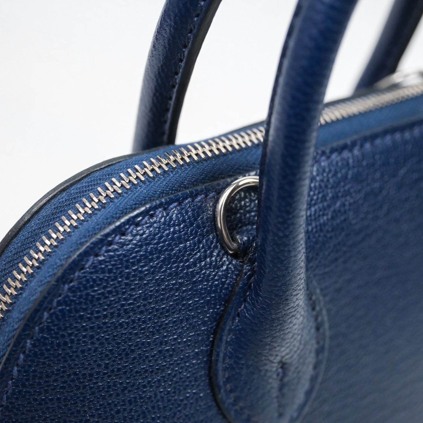 Hermès Bolide Mini 1923 Bleu Chèvre Mysore Palladium Hardware