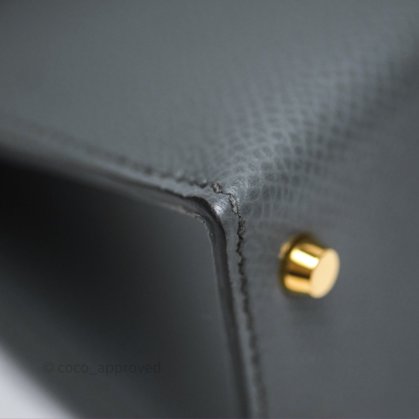 Hermès Mini Kelly II Vert Amande 63 Epsom Gold Hardware