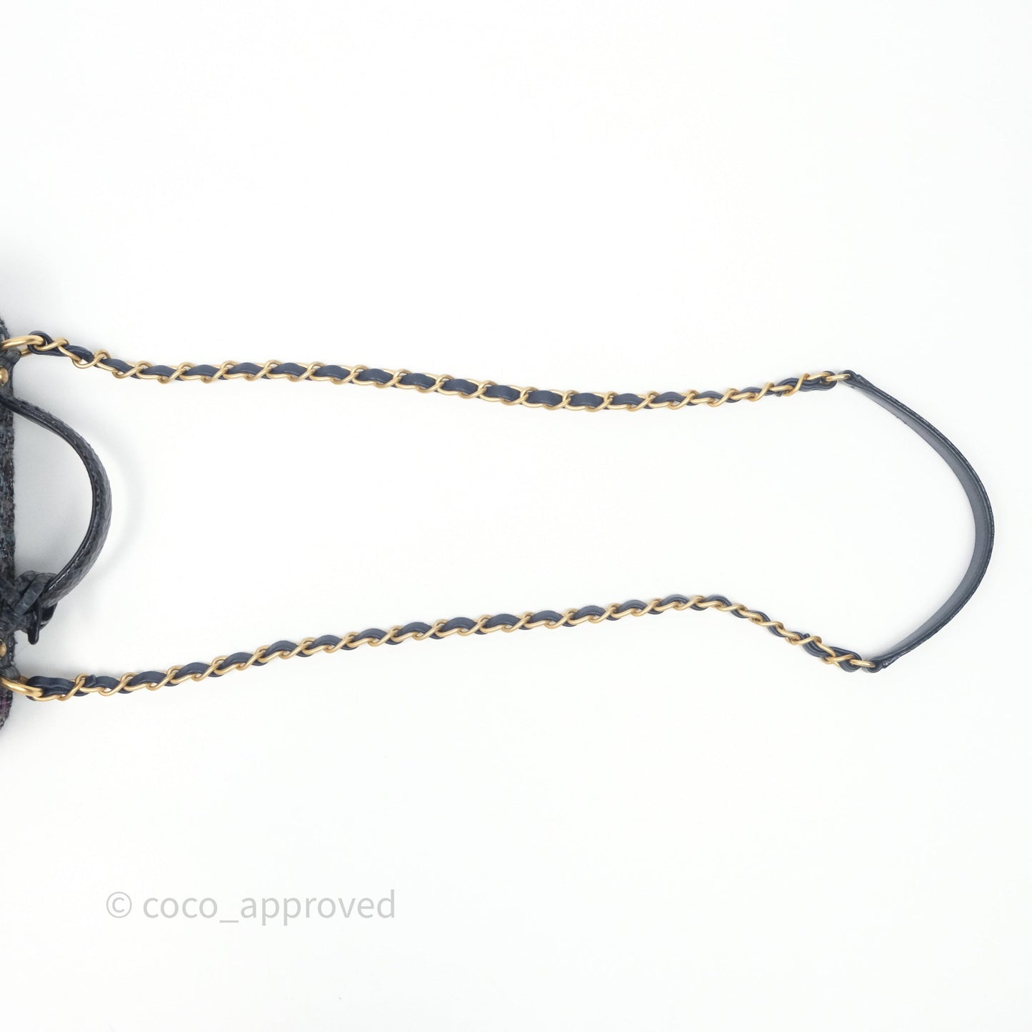 Chanel Medium CC Filigree Vanity Case Navy Tweed Python