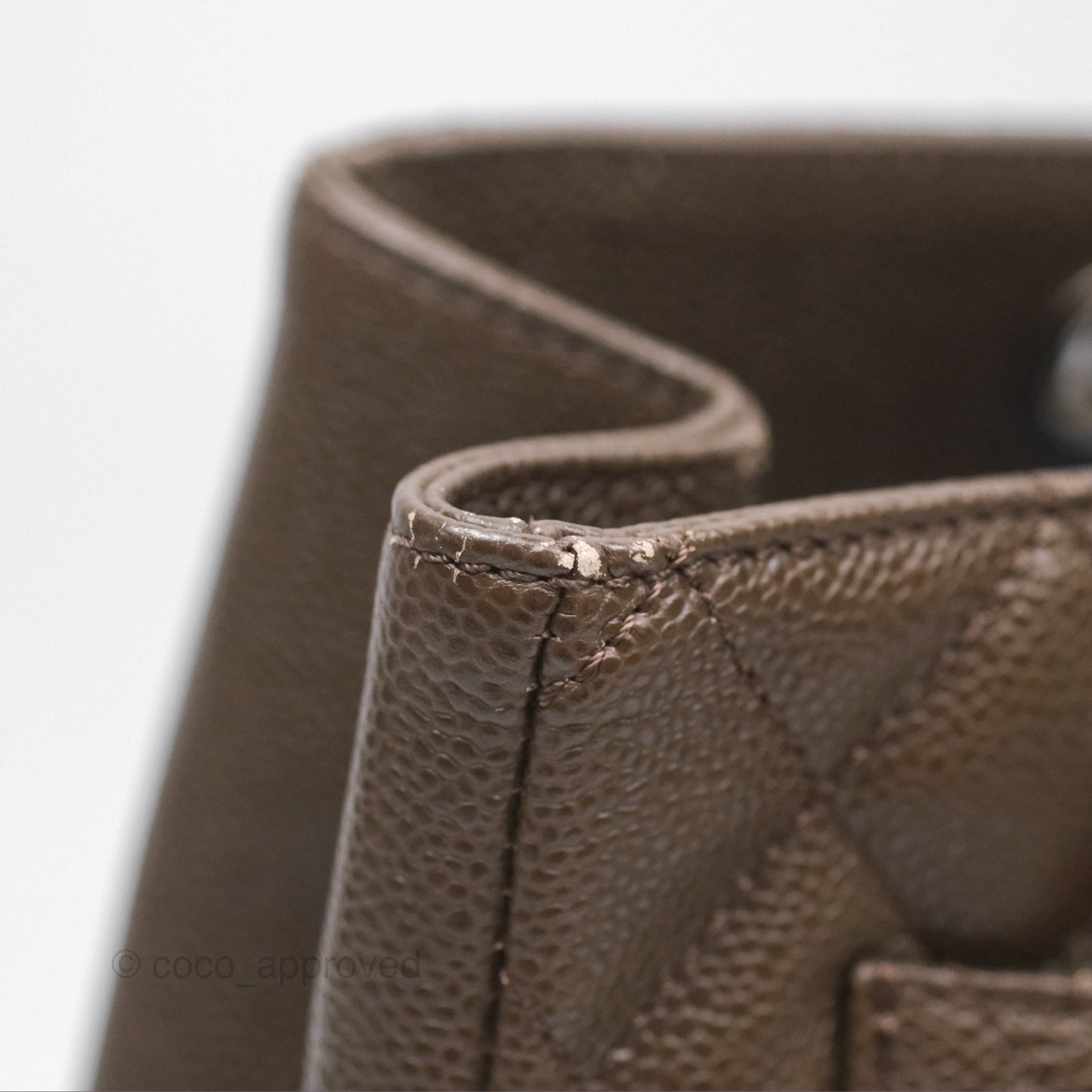 Chanel GST Chocolate Brown Caviar Silver Hardware