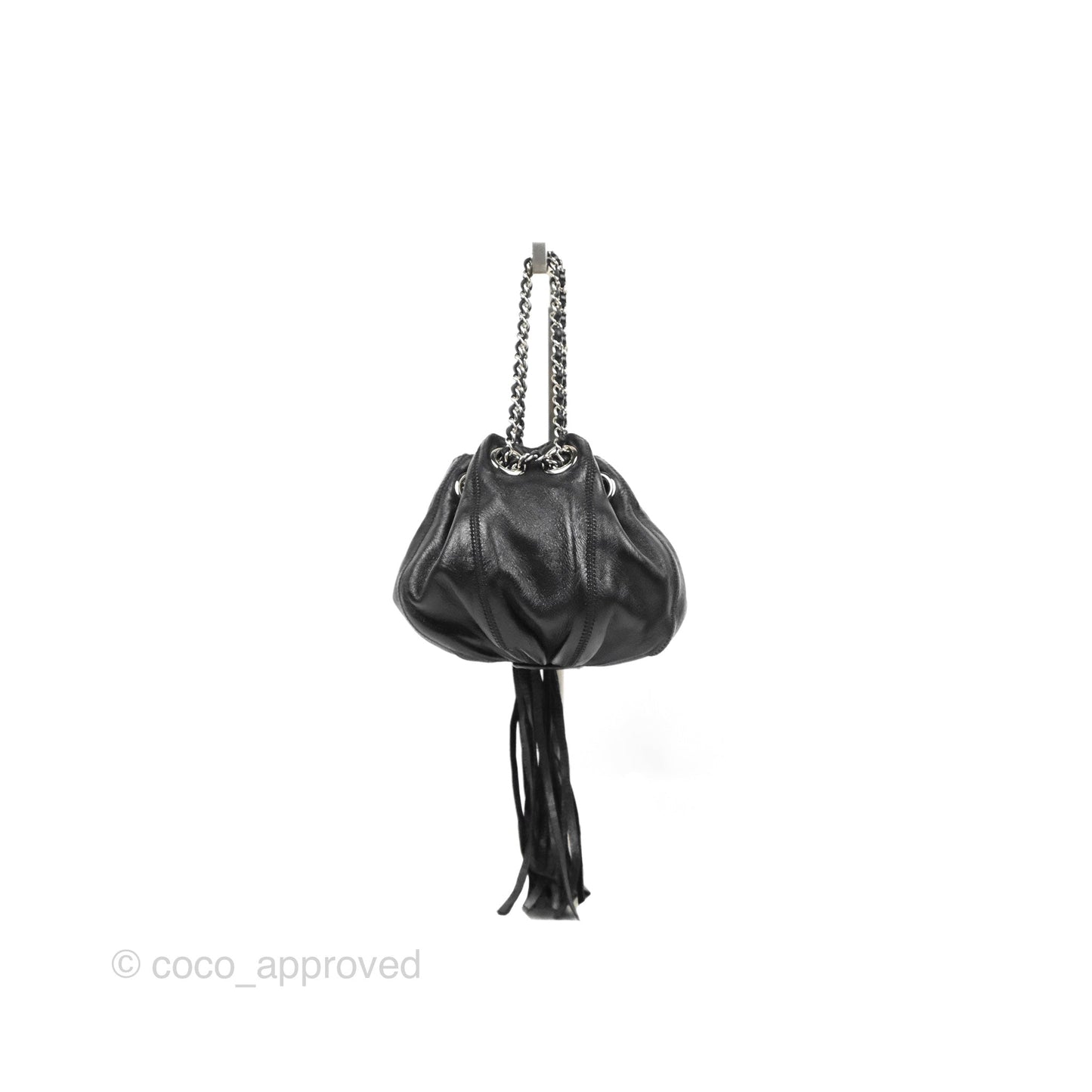 Chanel Mini Reversible Mini Sac Cordon Black/Peach Lambskin/Satin