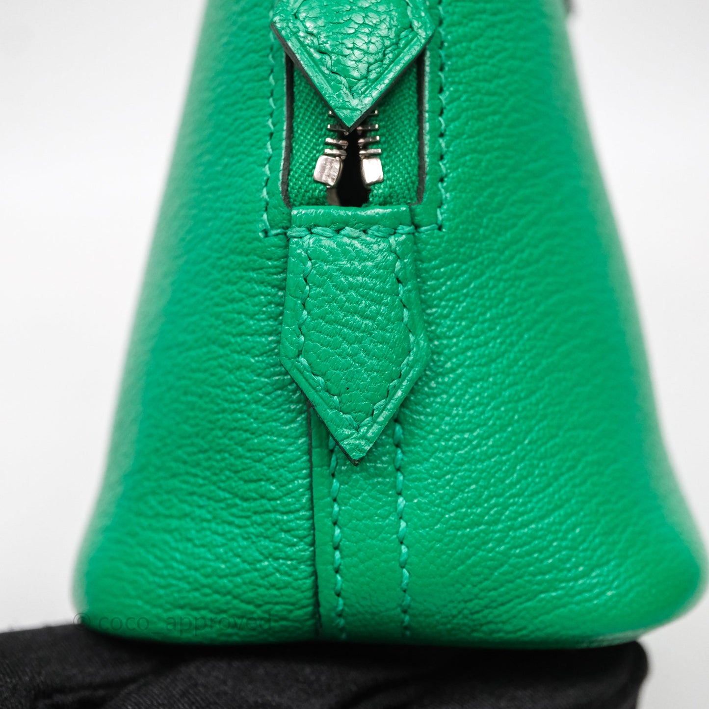 Hermès Bolide Mini 1923 Menthe 6W Chèvre Mysore Palladium Hardware