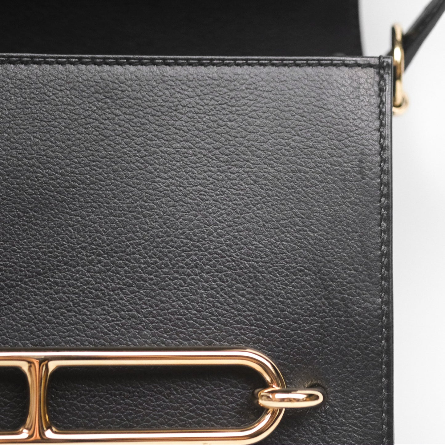 Hermès Roulis Mini 18 Black Noir 89 Veau Evergrain Permabrass Hardware
