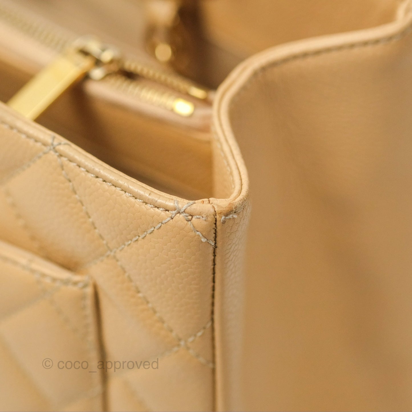 Chanel GST Beige Caviar Gold Hardware