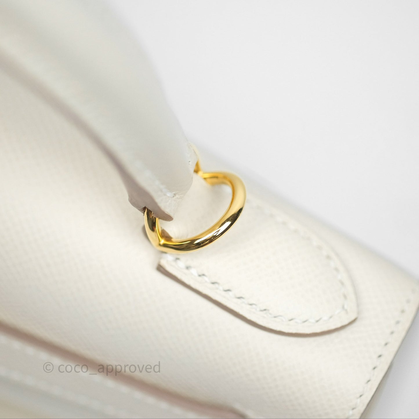 Hermès Kelly 28 Sellier Craie 10 Epsom Gold Hardware