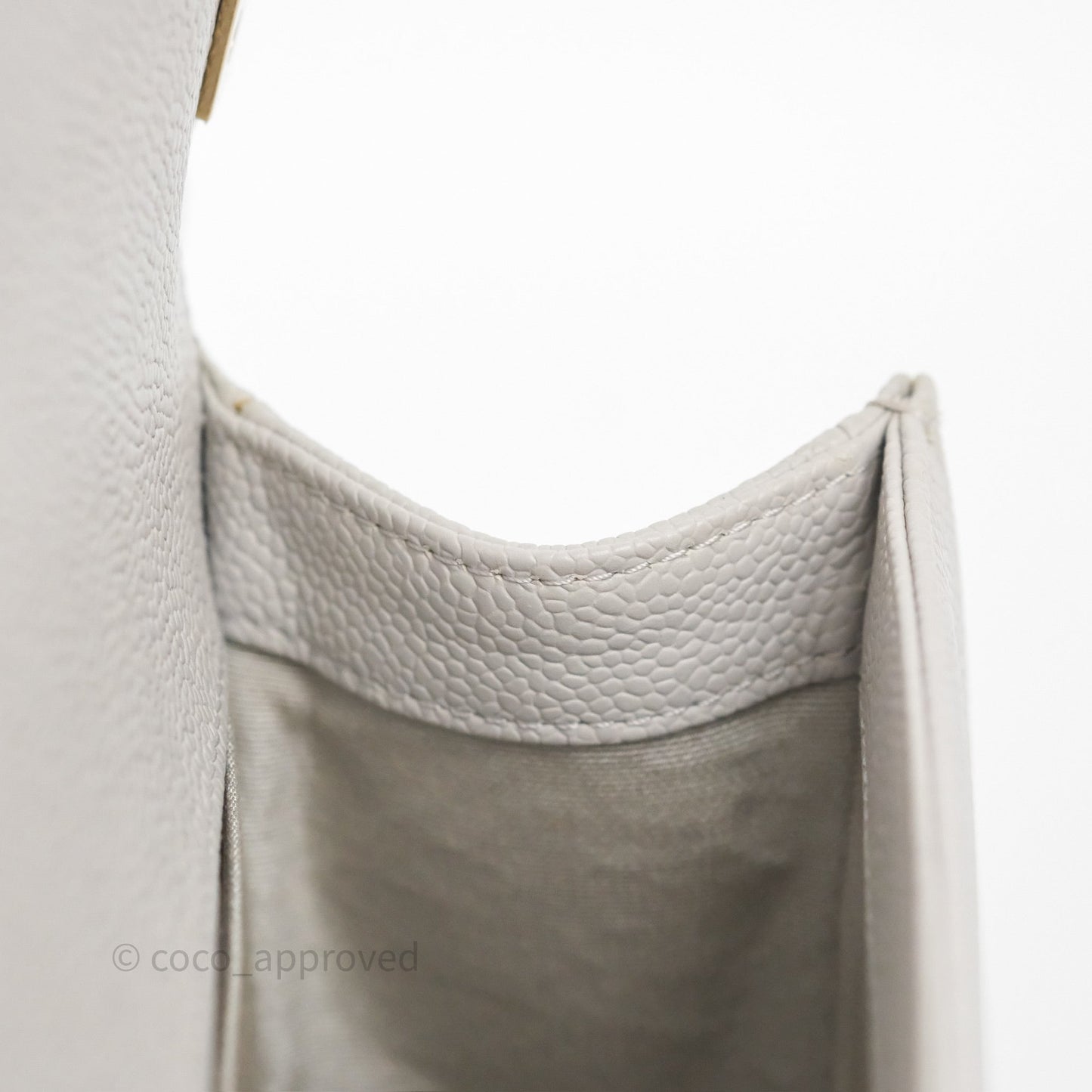Chanel Medium Boy Quilted Grey Caviar Gold Hardware