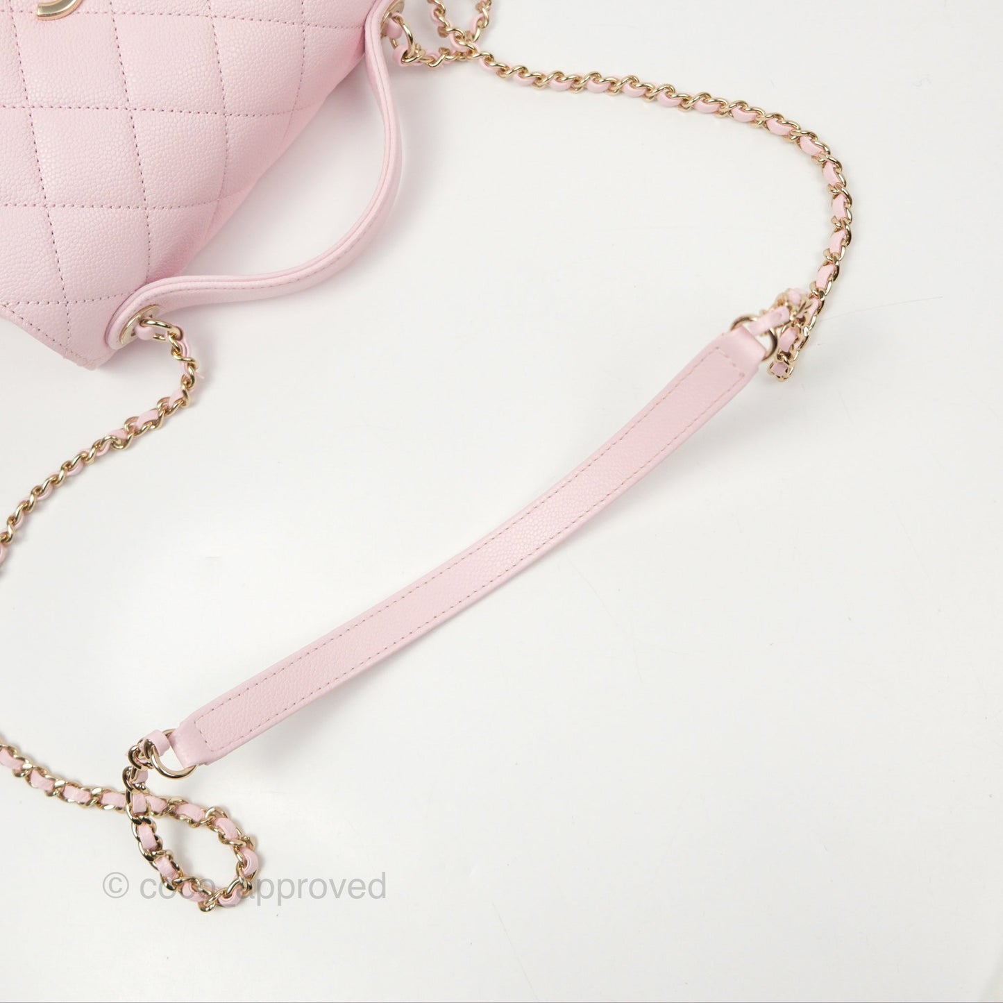 Chanel Quilted Small Business Affinity Flap Light Pink Caviar Gold Hardware