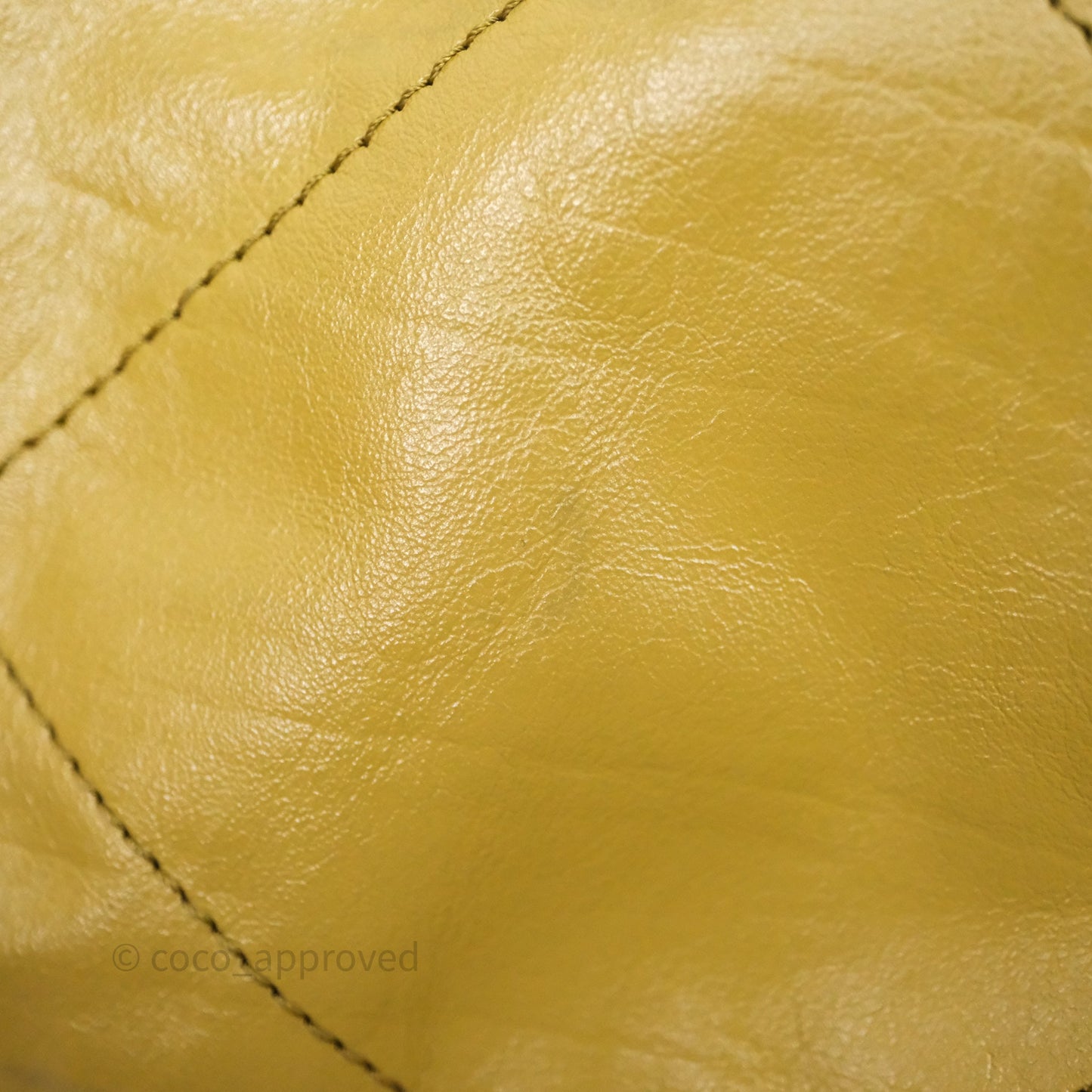 Chanel 22 Bag Medium Crumpled Olive Green Calfskin Aged Gold Hardware