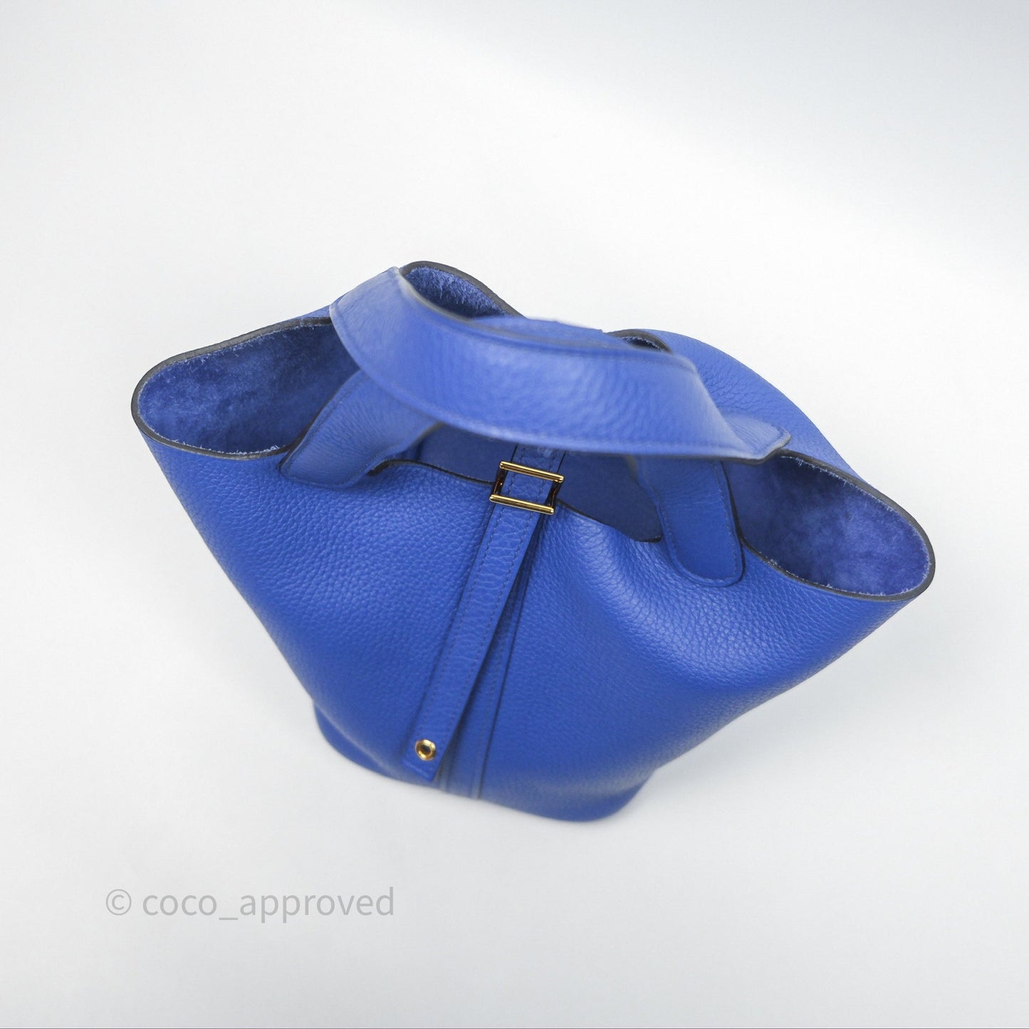 Hermès Picotin 18 Bleu Électrique 7T Clemence Gold Hardware