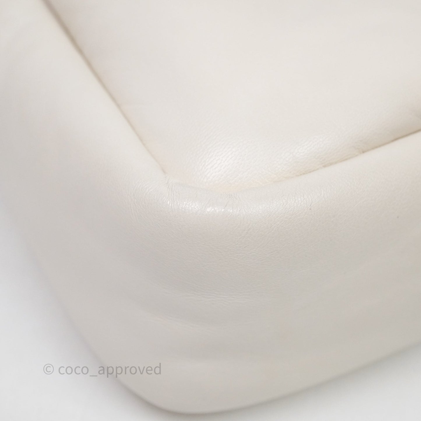 Prada Soft Tote Bag Ivory Silver Hardware