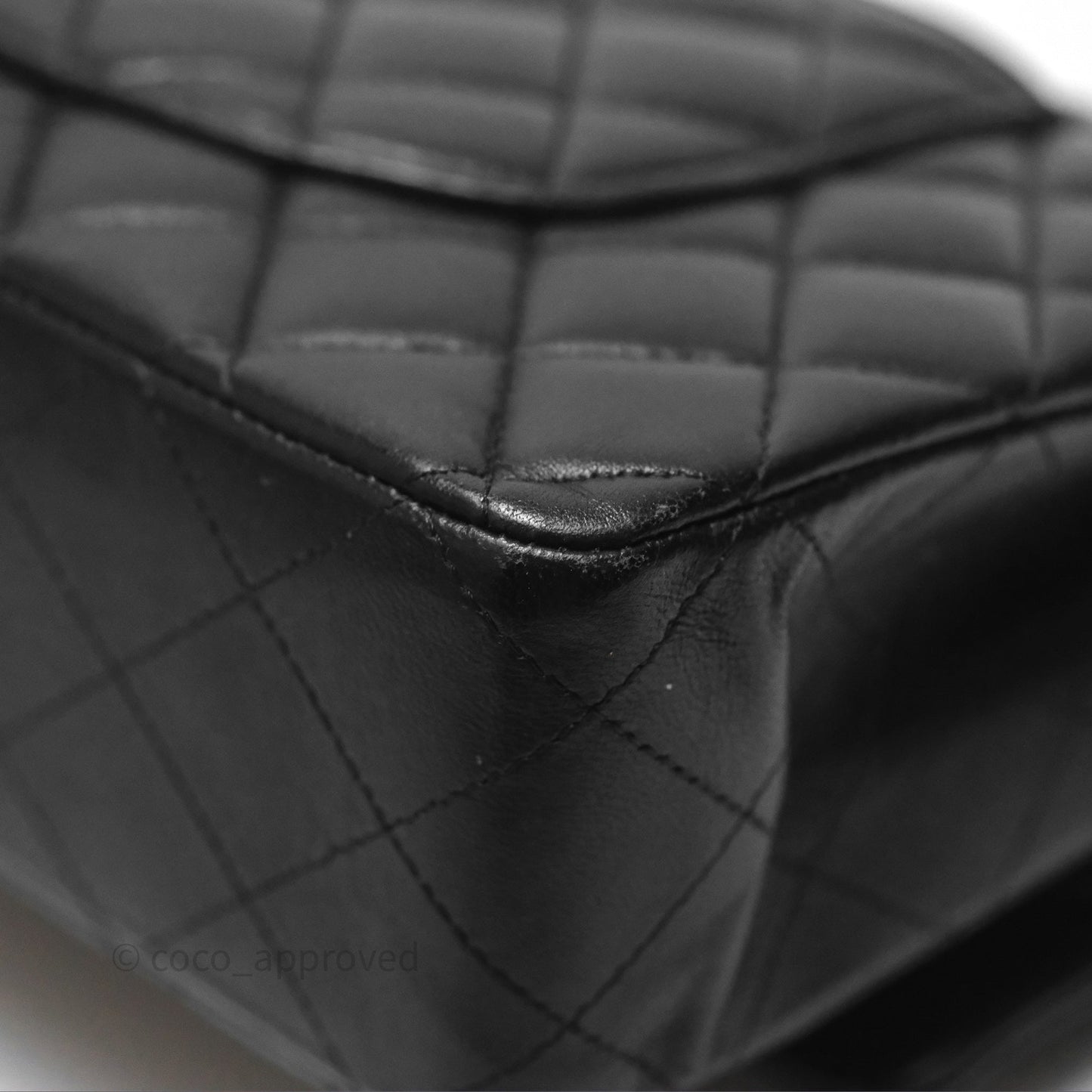 Chanel Classic Quilted M/L Medium Double Flap So Black Lambskin