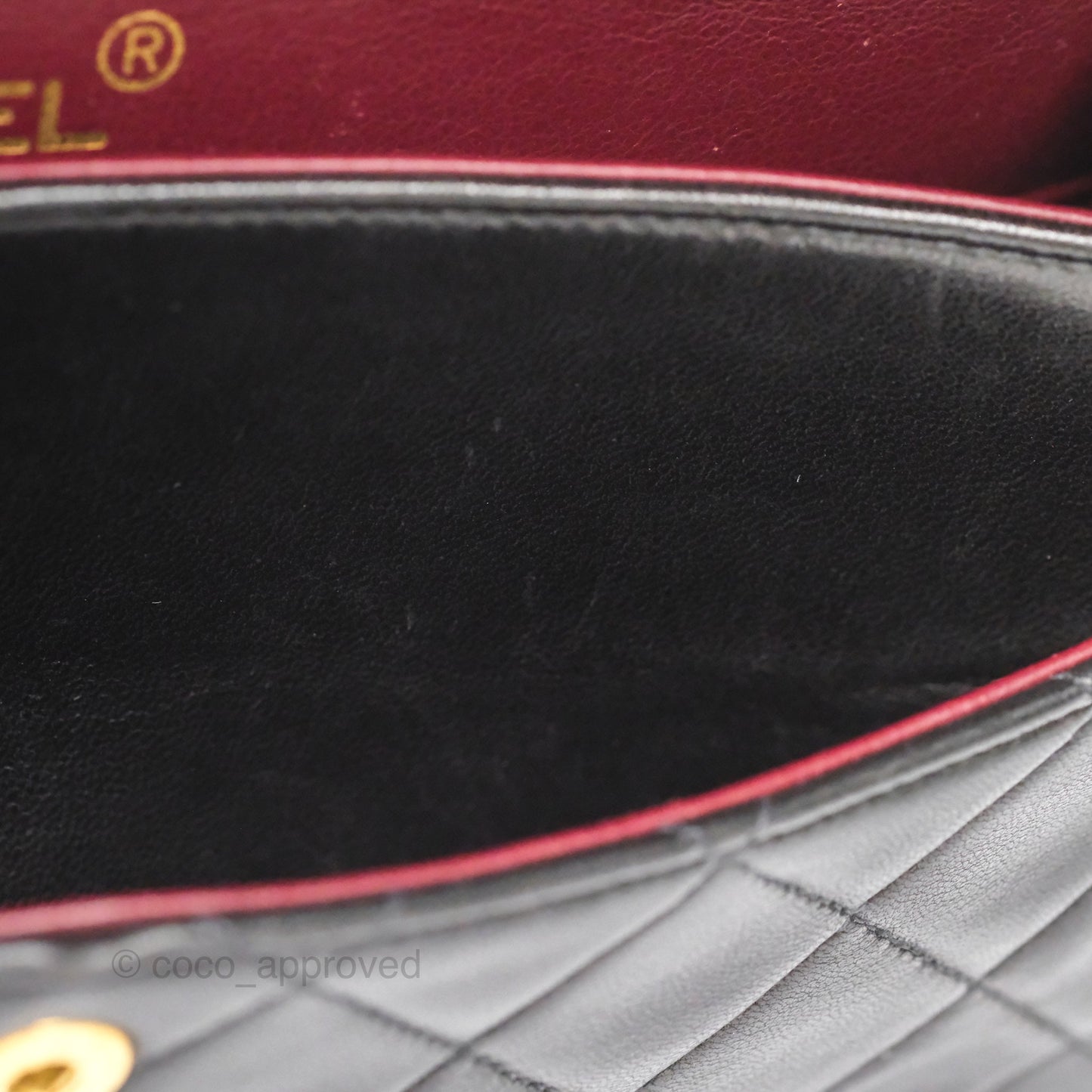 Chanel Vintage Small Classic Flap Black Lambskin 24K Gold Hardware