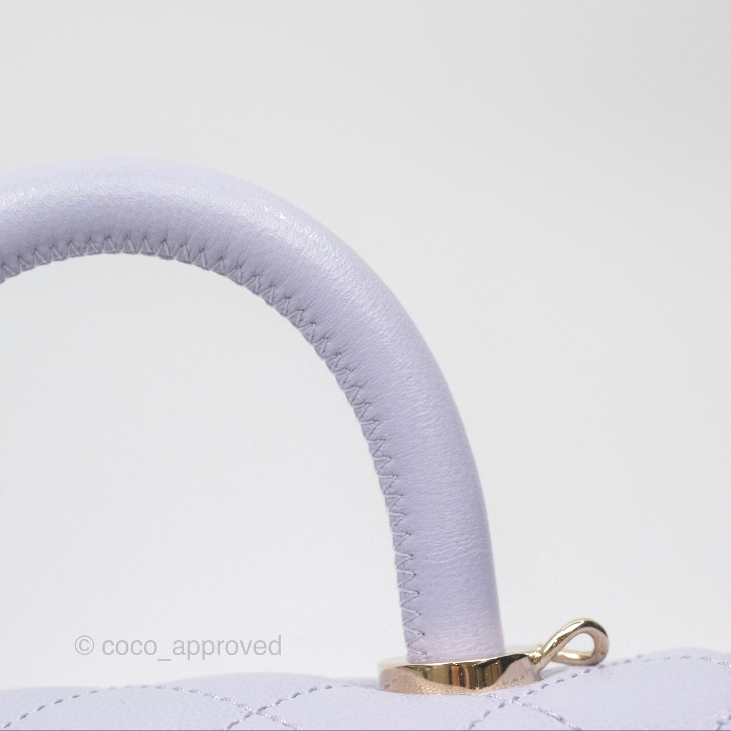 Chanel Mini Coco Handle Lilac Caviar Gold Hardware