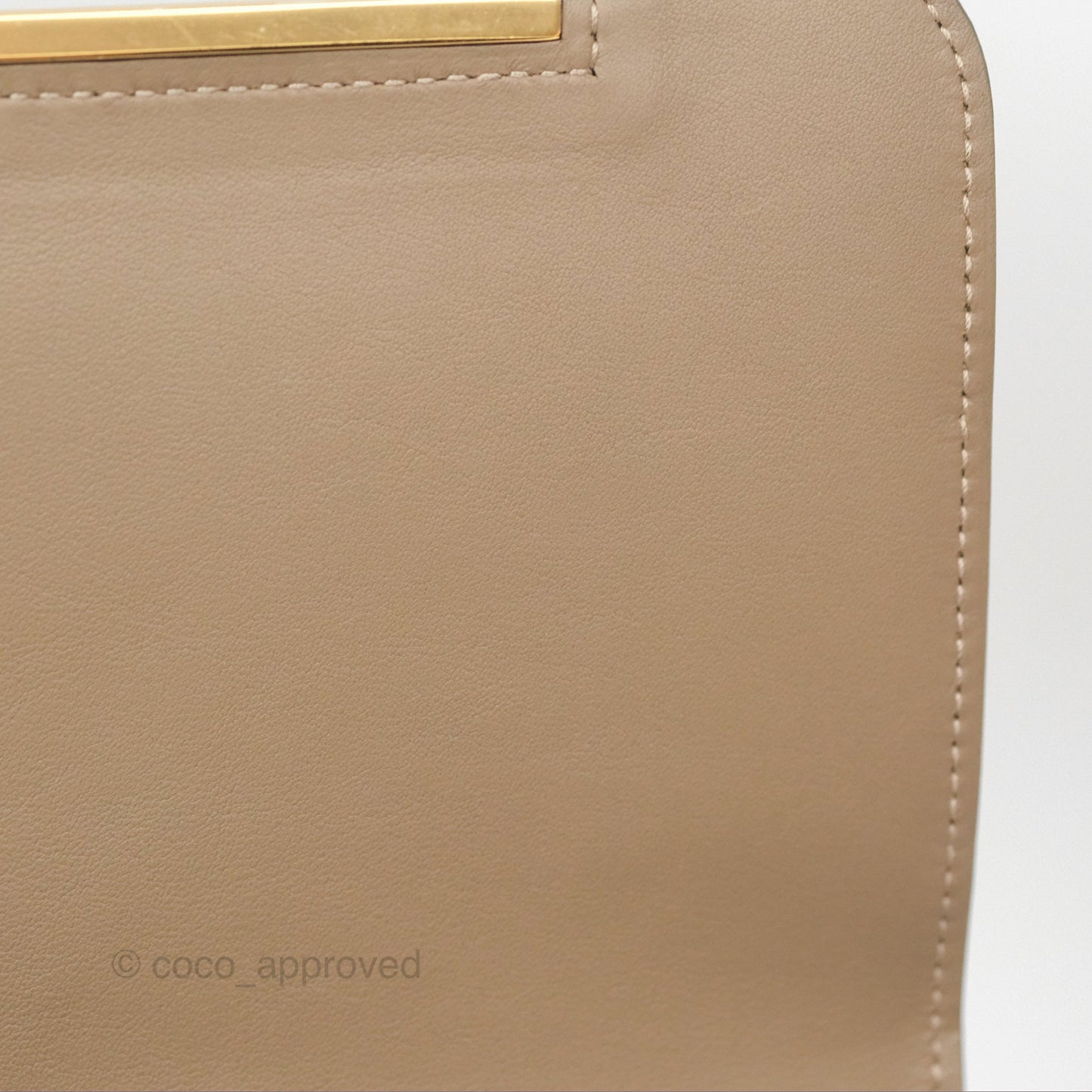 Hermès Geta Bag Etoupe Chevre Mysore Gold Hardware