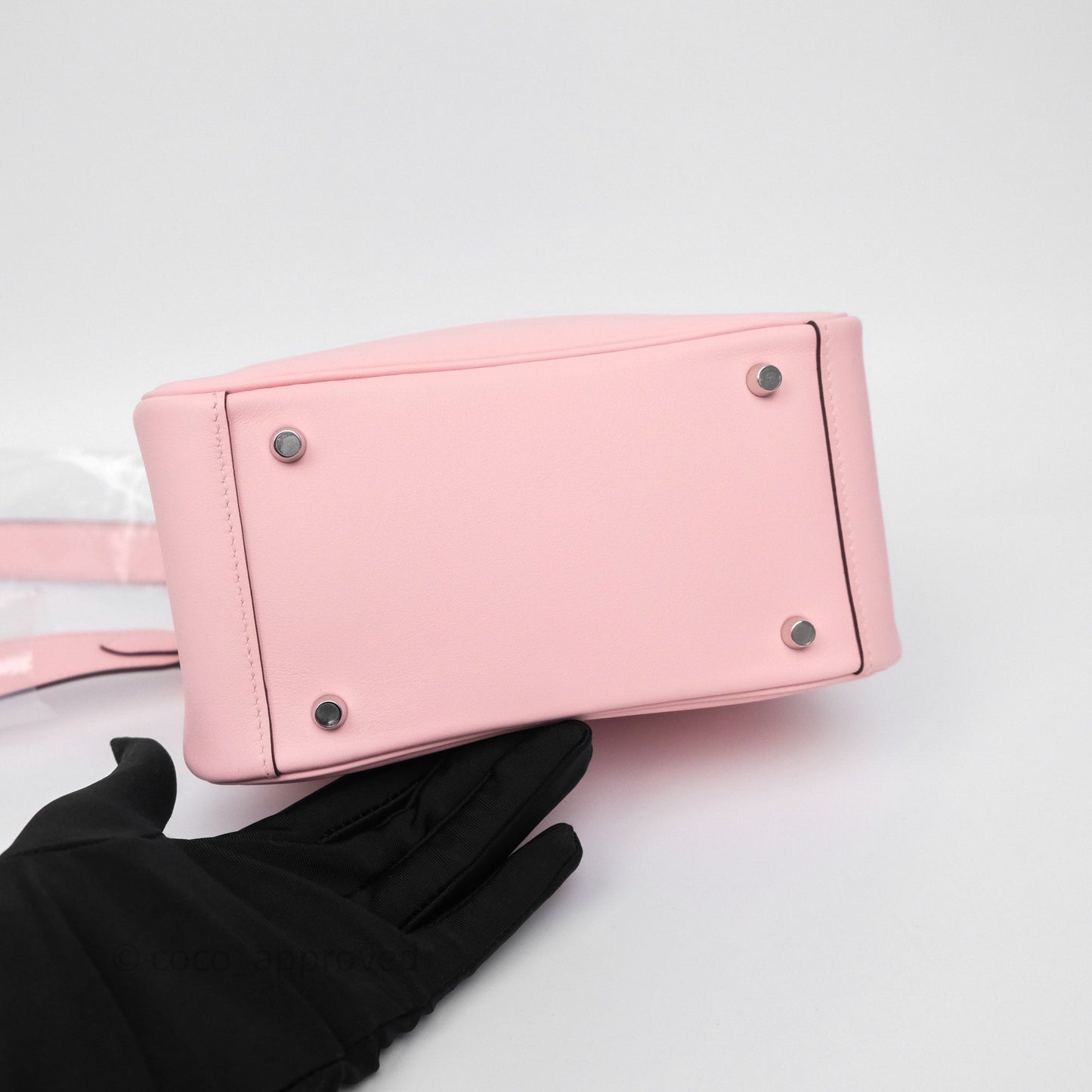 Hermès Mini Lindy II 20 Rose Sakura 3Q Swift Palladium Hardware