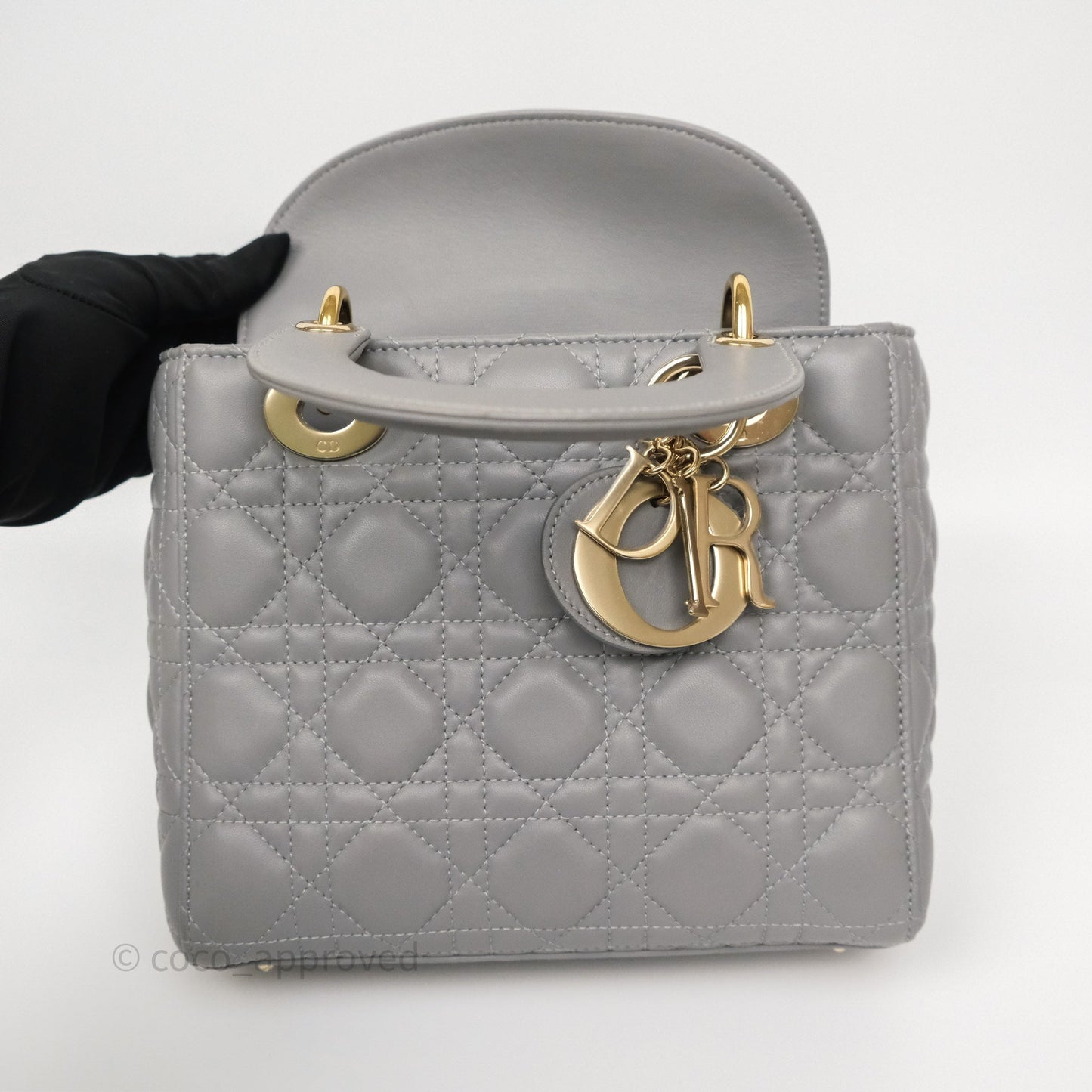 Dior Lady Dior My ABCDior Grey Lambskin Cannage