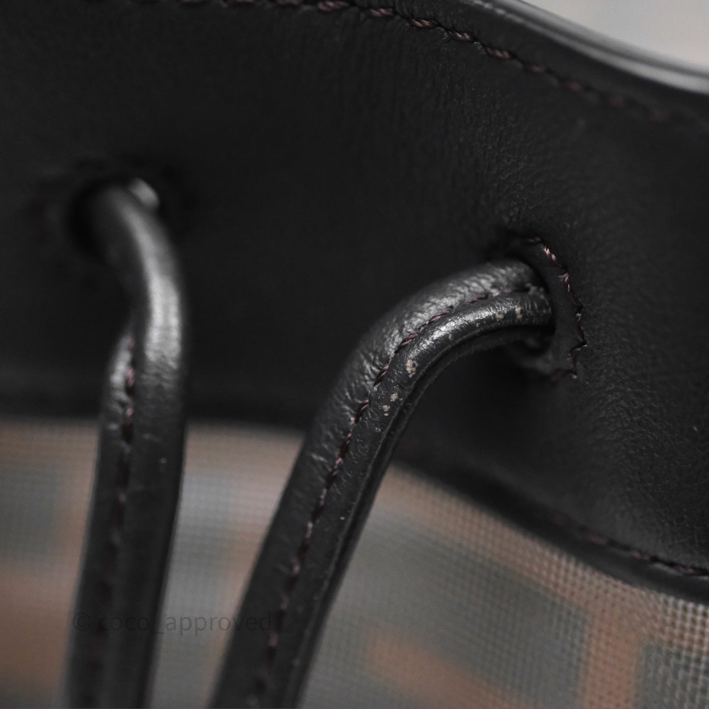 Fendi Mini Mon Tresor Bucket Bag Zucca See Through Mesh Brown/Black/Ebony