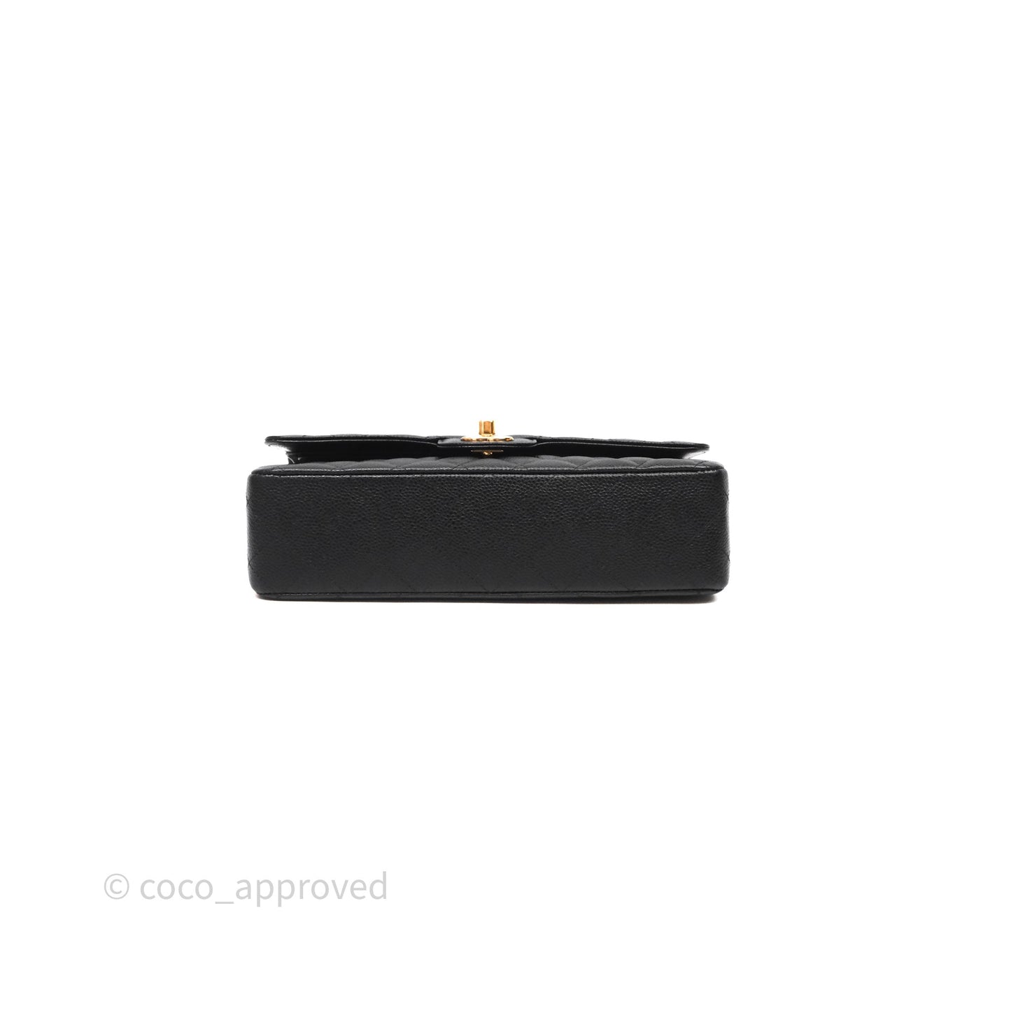 Chanel Medium Classic Flap Quilted Black Caviar Gold Hardware