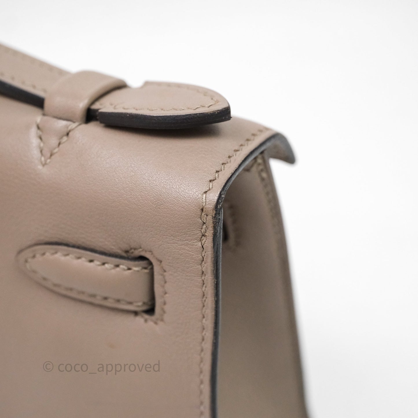 Hermès Kelly Pochette Gris Asphalte M8 Swift Gold Hardware