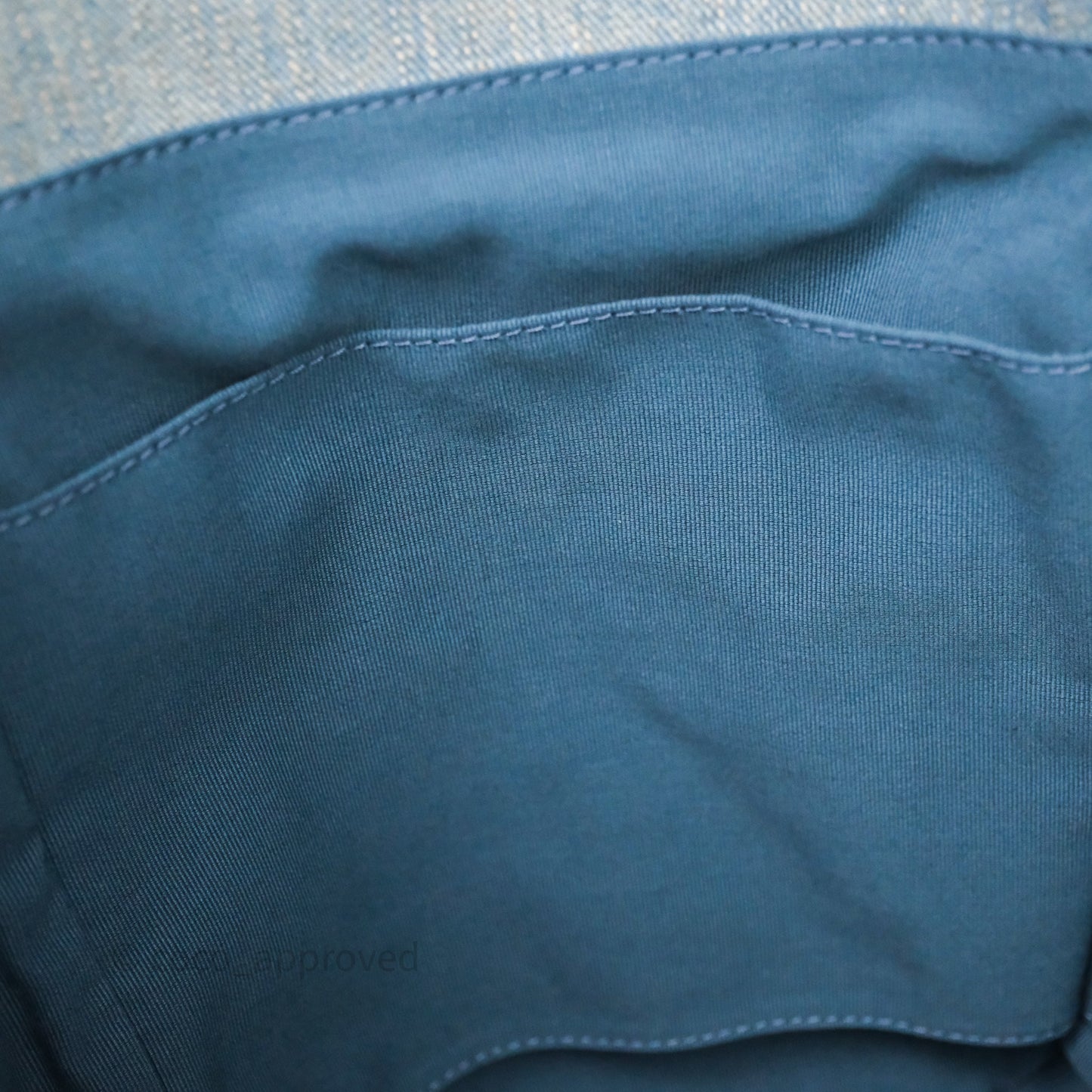 Chanel Large Deauville Tote Blue Washed Denim Matte Silver