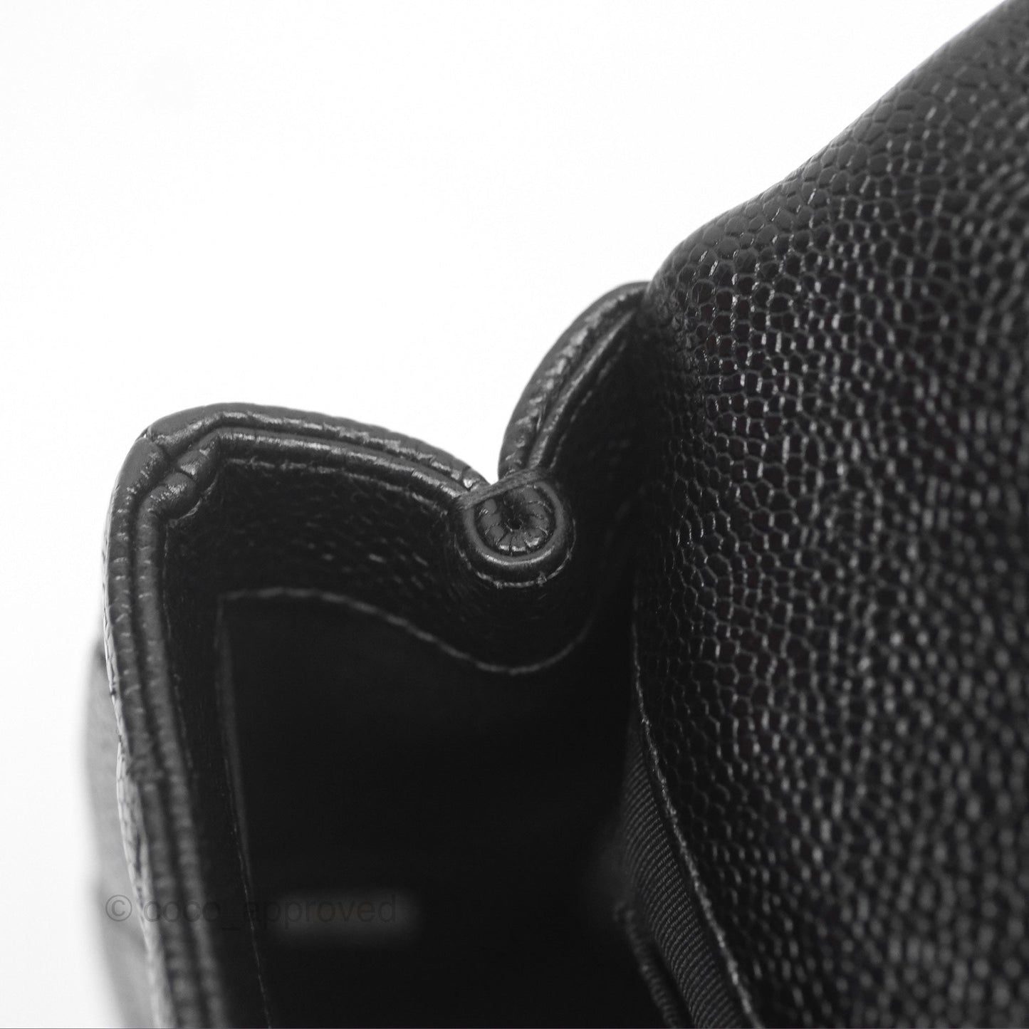 Chanel Quilted Mini Square Flap Bag So Black Caviar Incognito