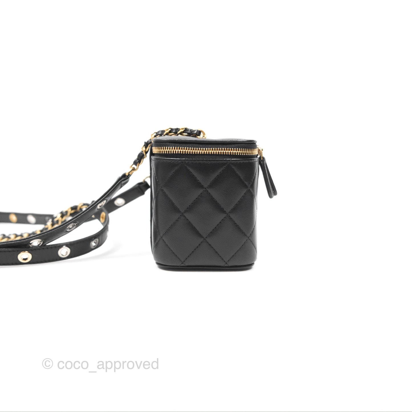 Chanel Vanity With Chain Black Goatskin Mixed Hardware