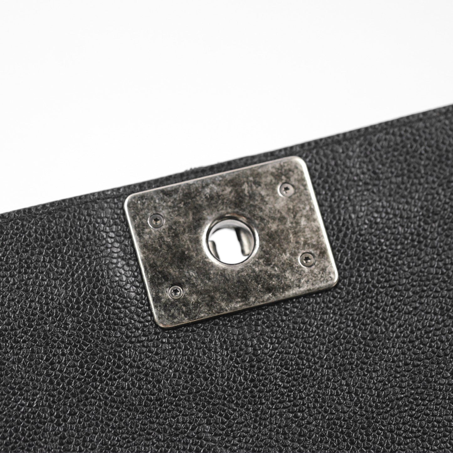 Chanel Quilted New Medium Boy Black Caviar Ruthenium Hardware