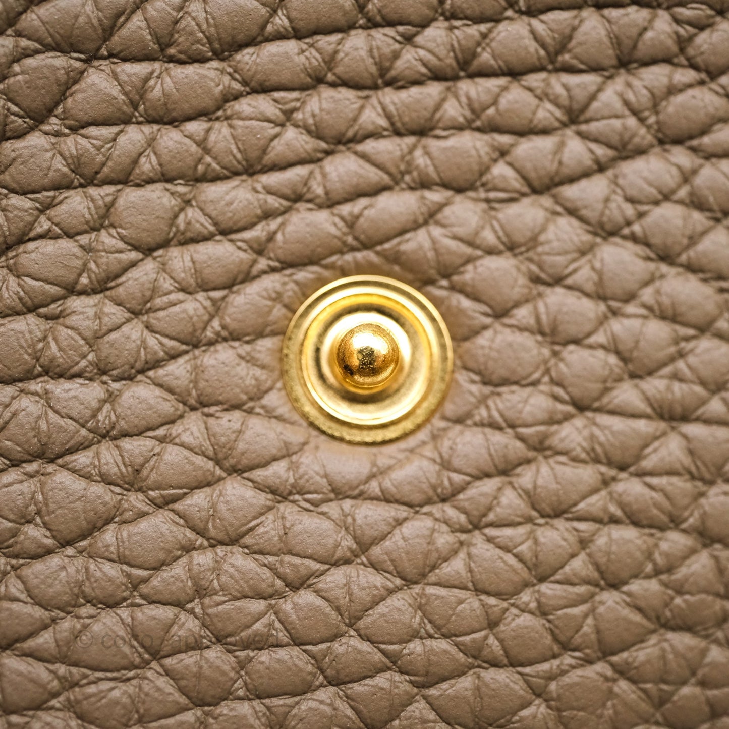 Hermès Mini Evelyne 16 Etoupe 18 Clemence Gold Hardware