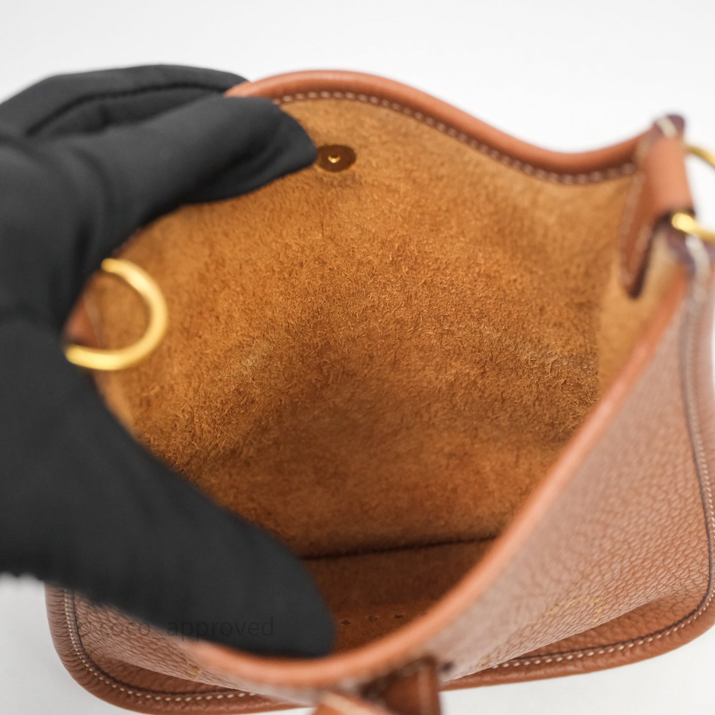 Hermès Mini Evelyne 16 Gold Clemence Gold Hardware