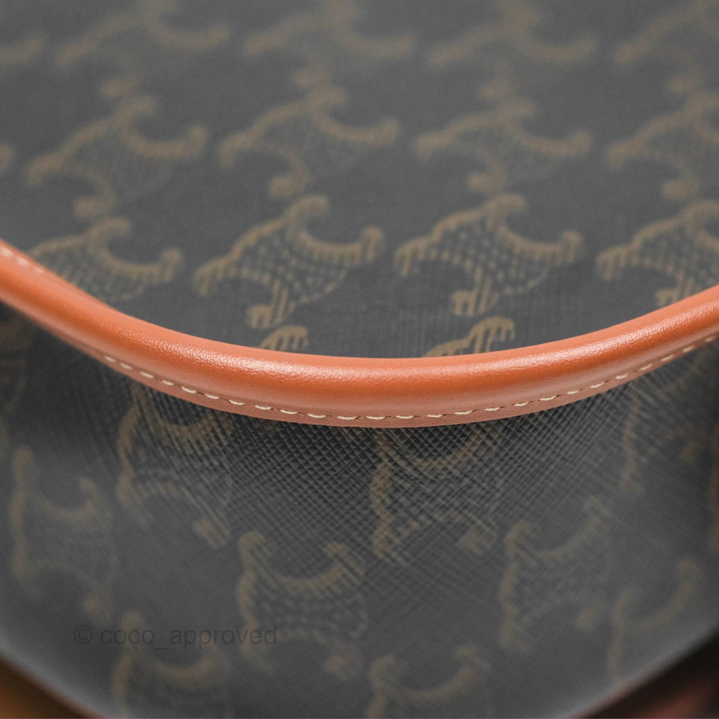 Celine Medium Folco Bag Triomphe Canvas Tan