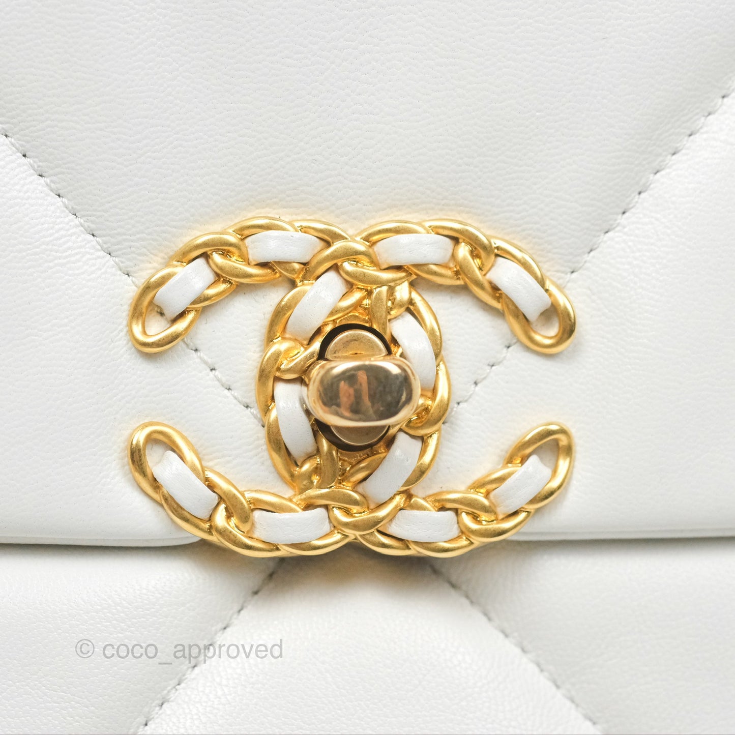 Chanel 19 Small Off White Mixed Hardware
