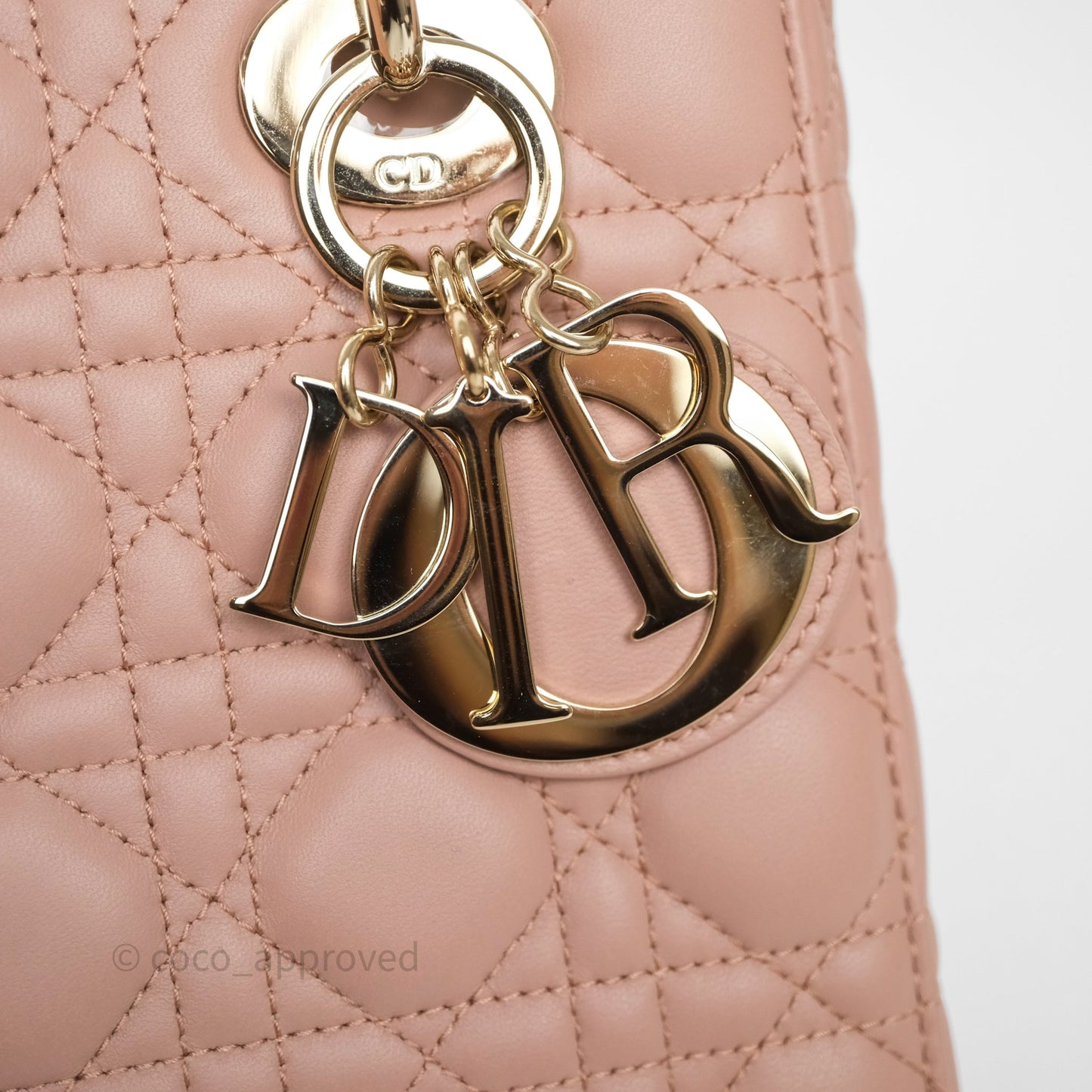 Christian Dior Small Lady Dior My ABCDior Bag Blush Cannage Lambskin