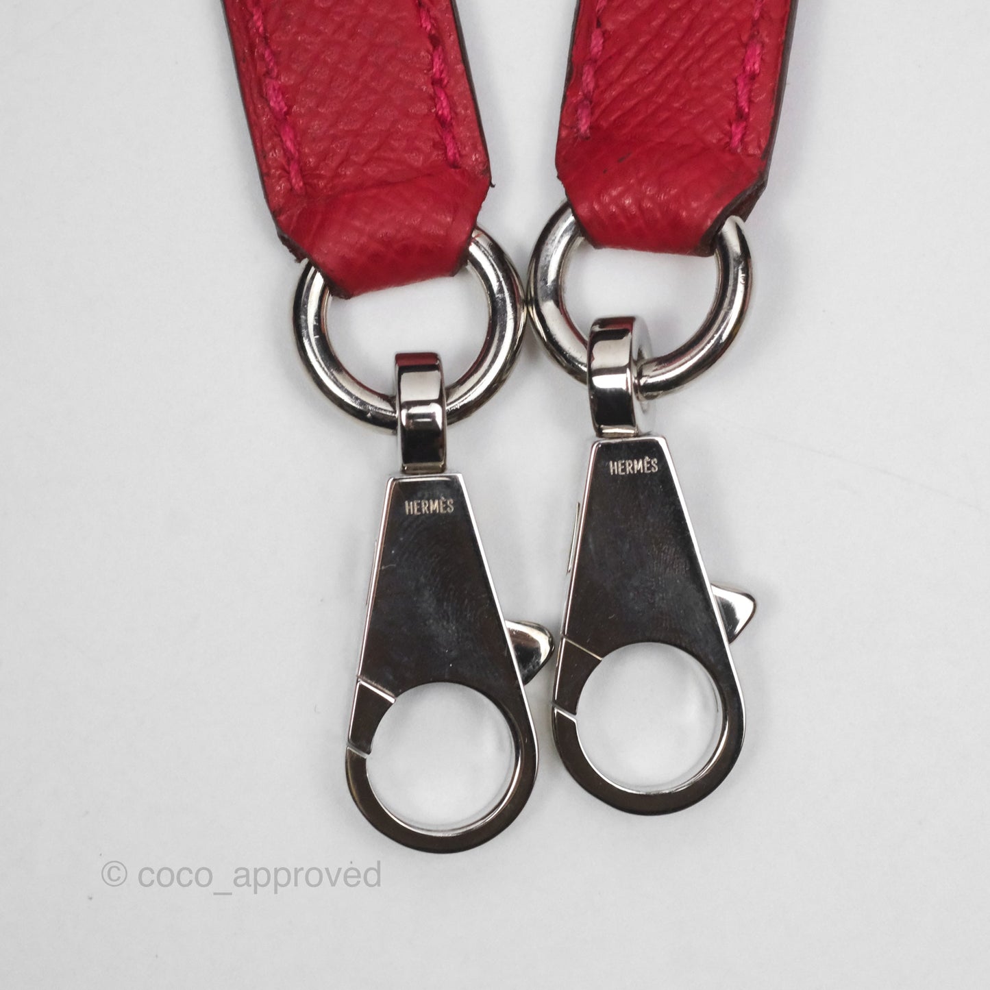 Hermès Kelly 32 Sellier Rouge Casaque Q5 Epsom Palladium Hardware