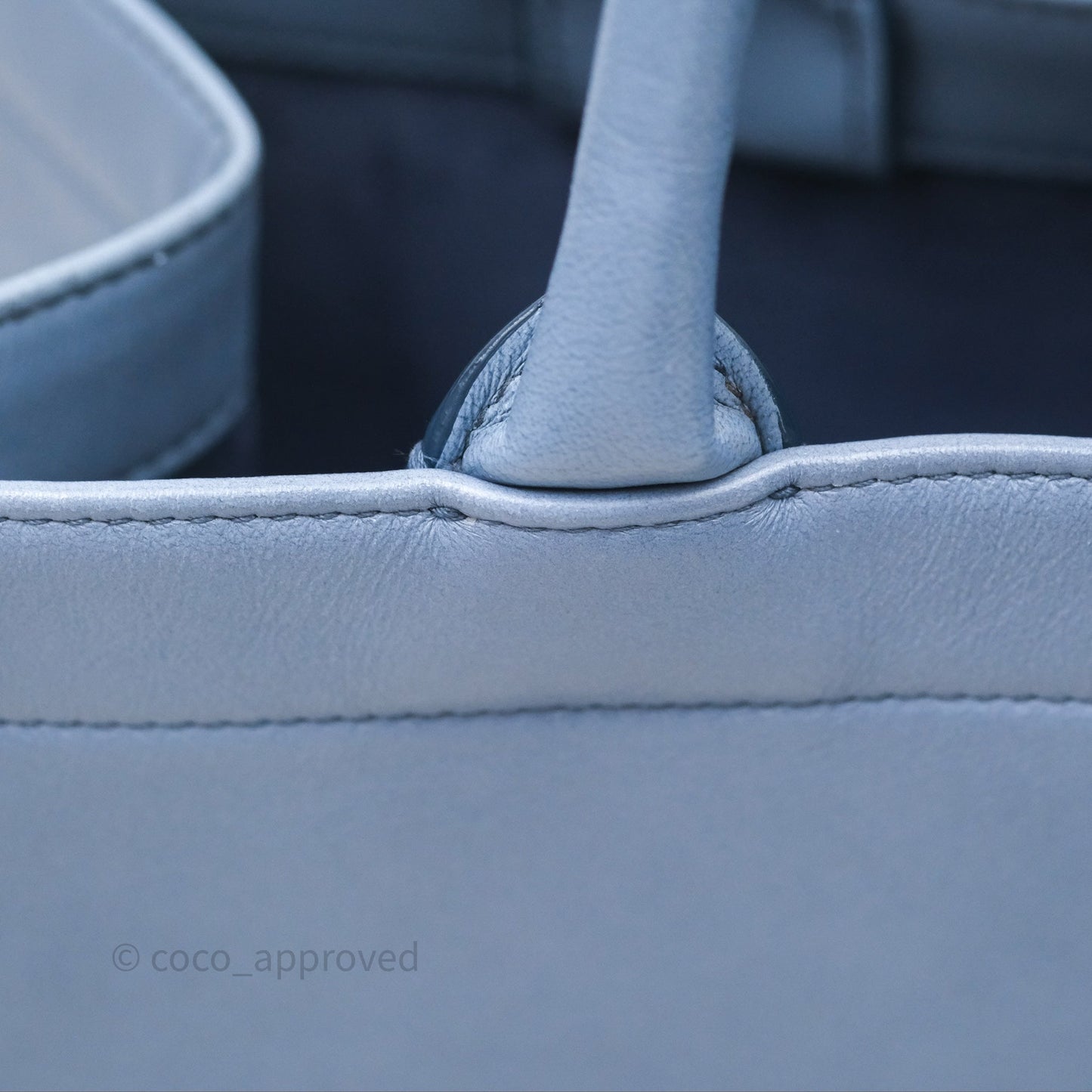 Christian Dior Medium Book Tote Blue Calfskin
